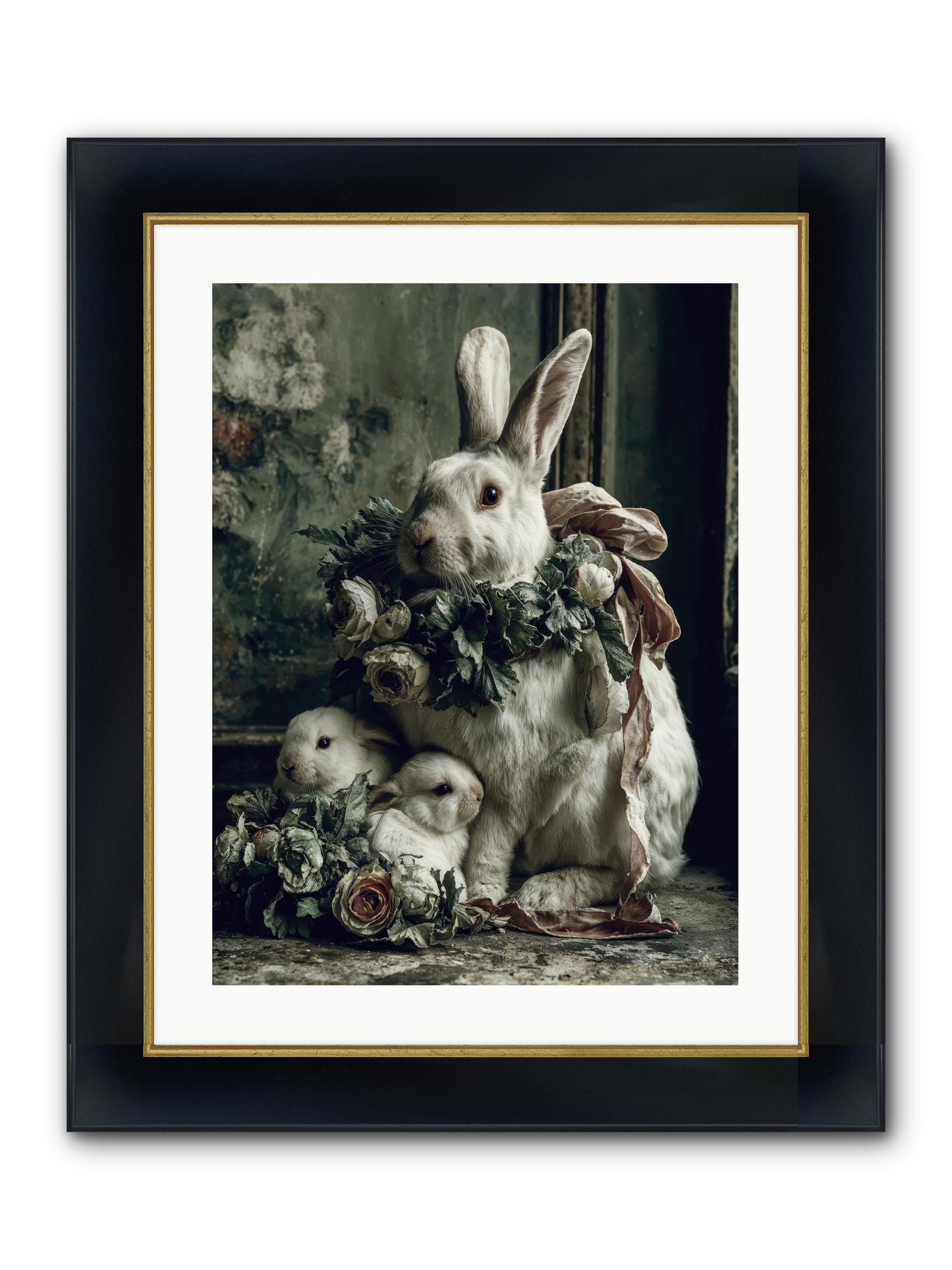 Never Ending Story Framed Print - Wide Black w/Gold 18x24