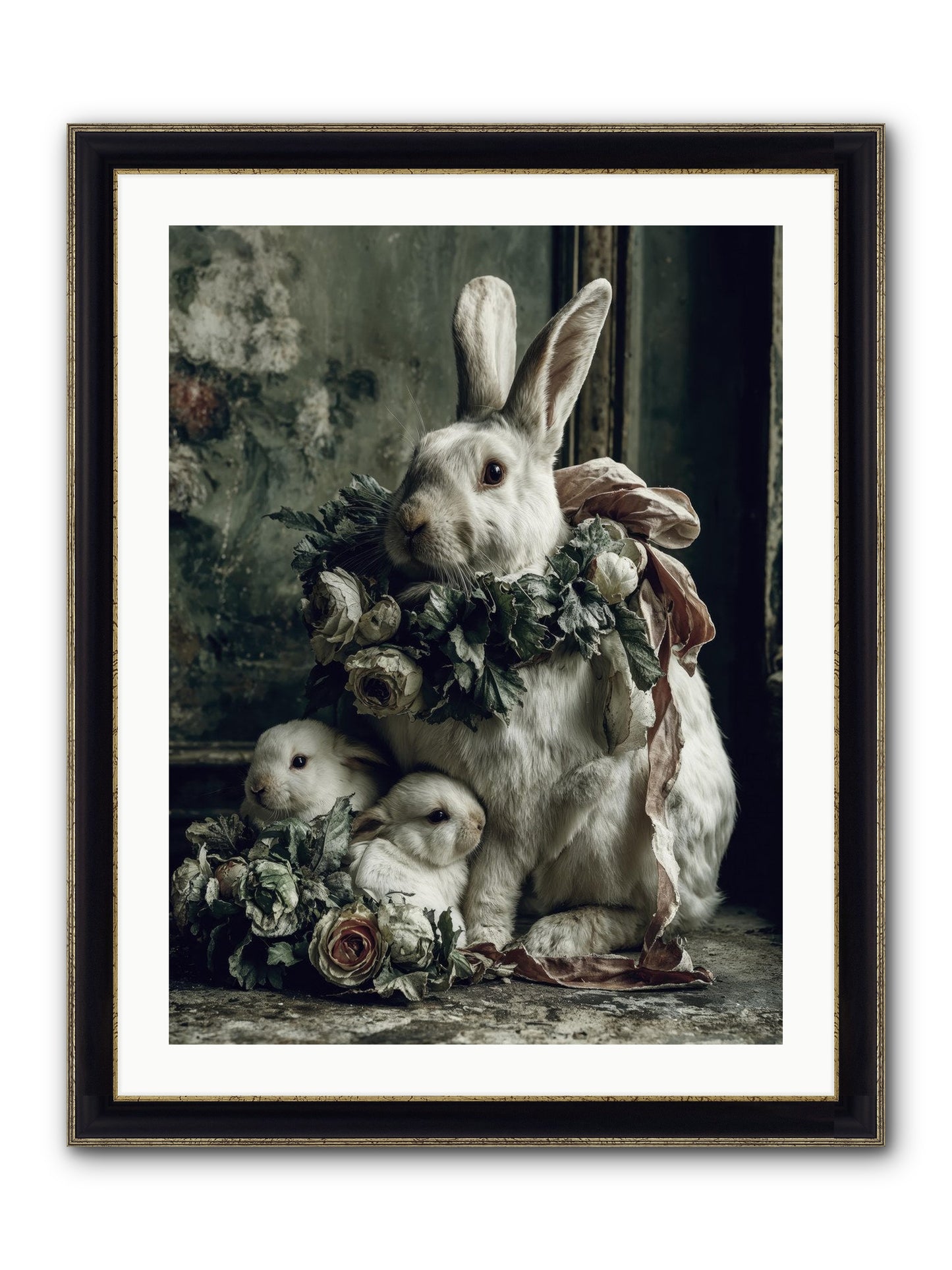 Never Ending Story Framed Print - Black & Gold 24x32