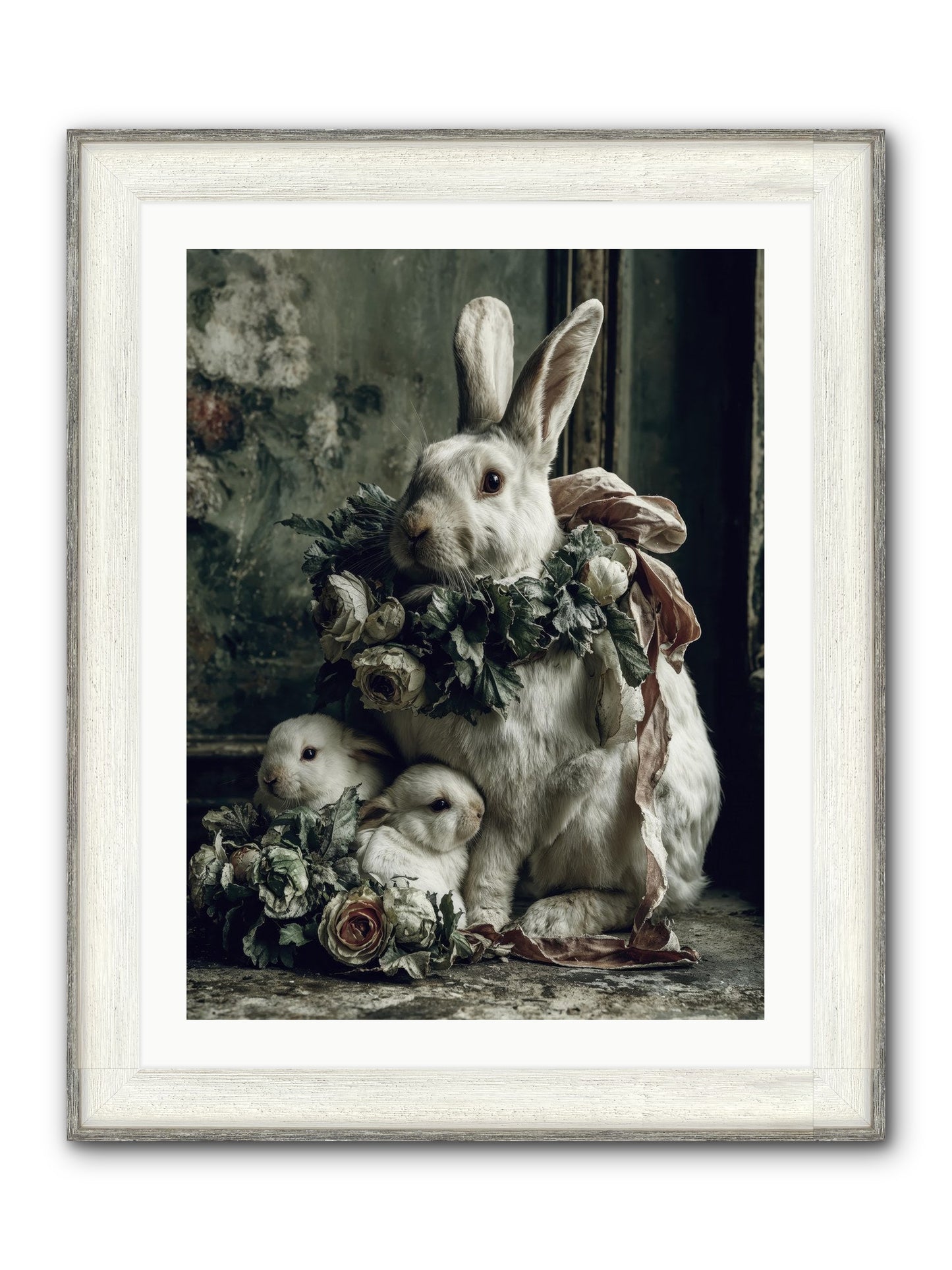 Never Ending Story Framed Print - Driftwood White 24x32