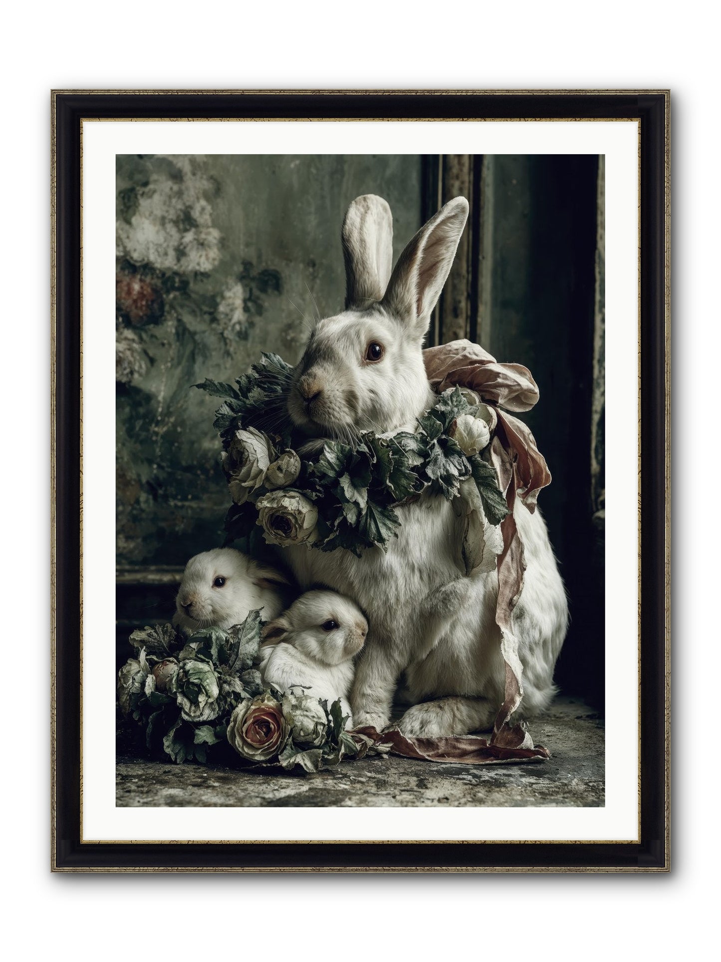 Never Ending Story Framed Print - Black & Gold 30x40