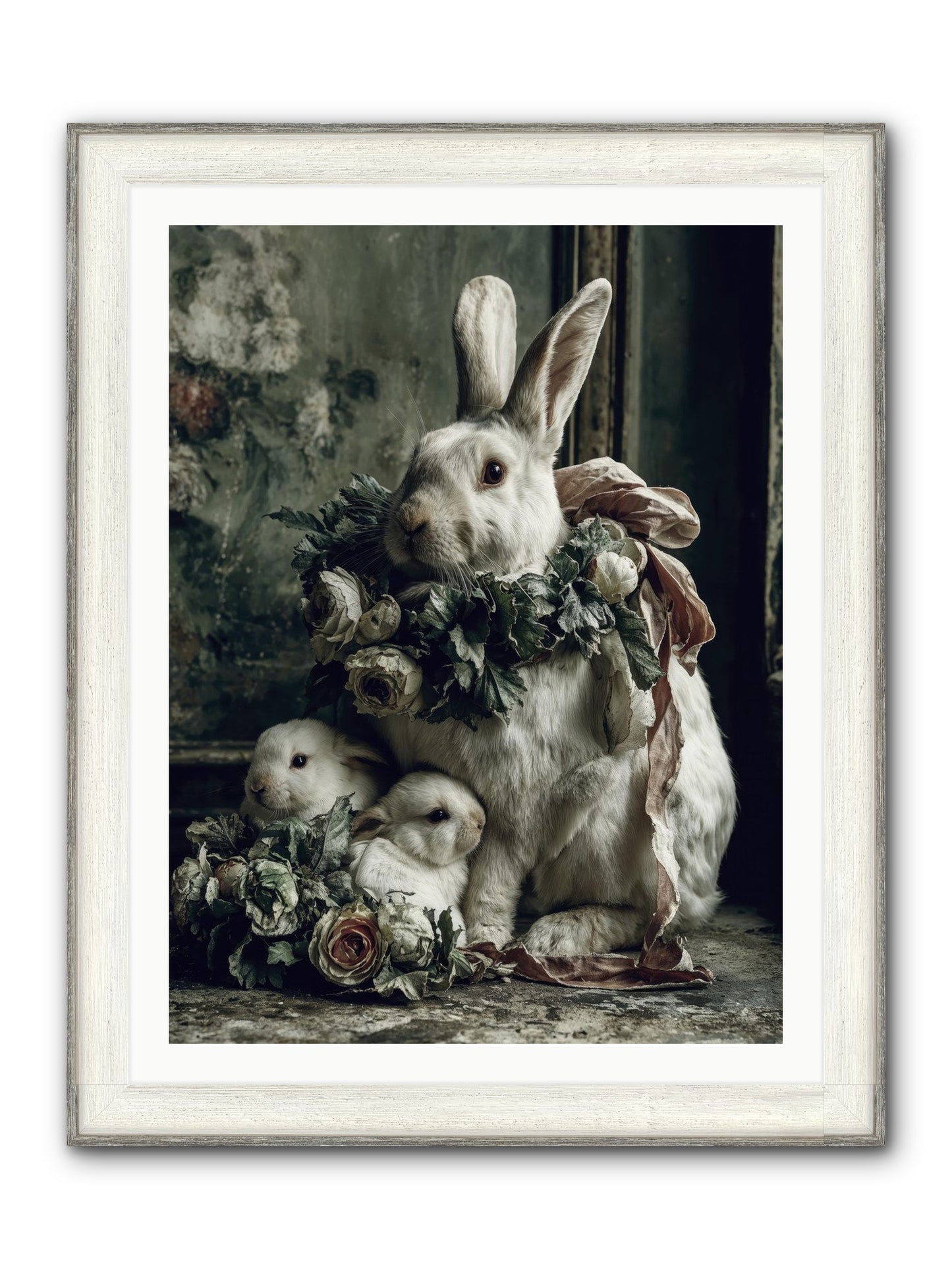 Never Ending Story Framed Print - Driftwood White 30x40
