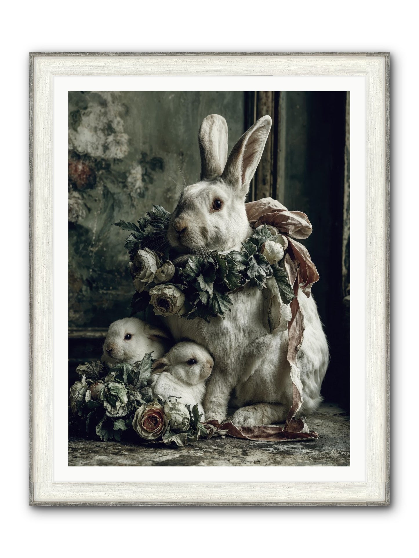 Never Ending Story Framed Print - Driftwood White 36x48