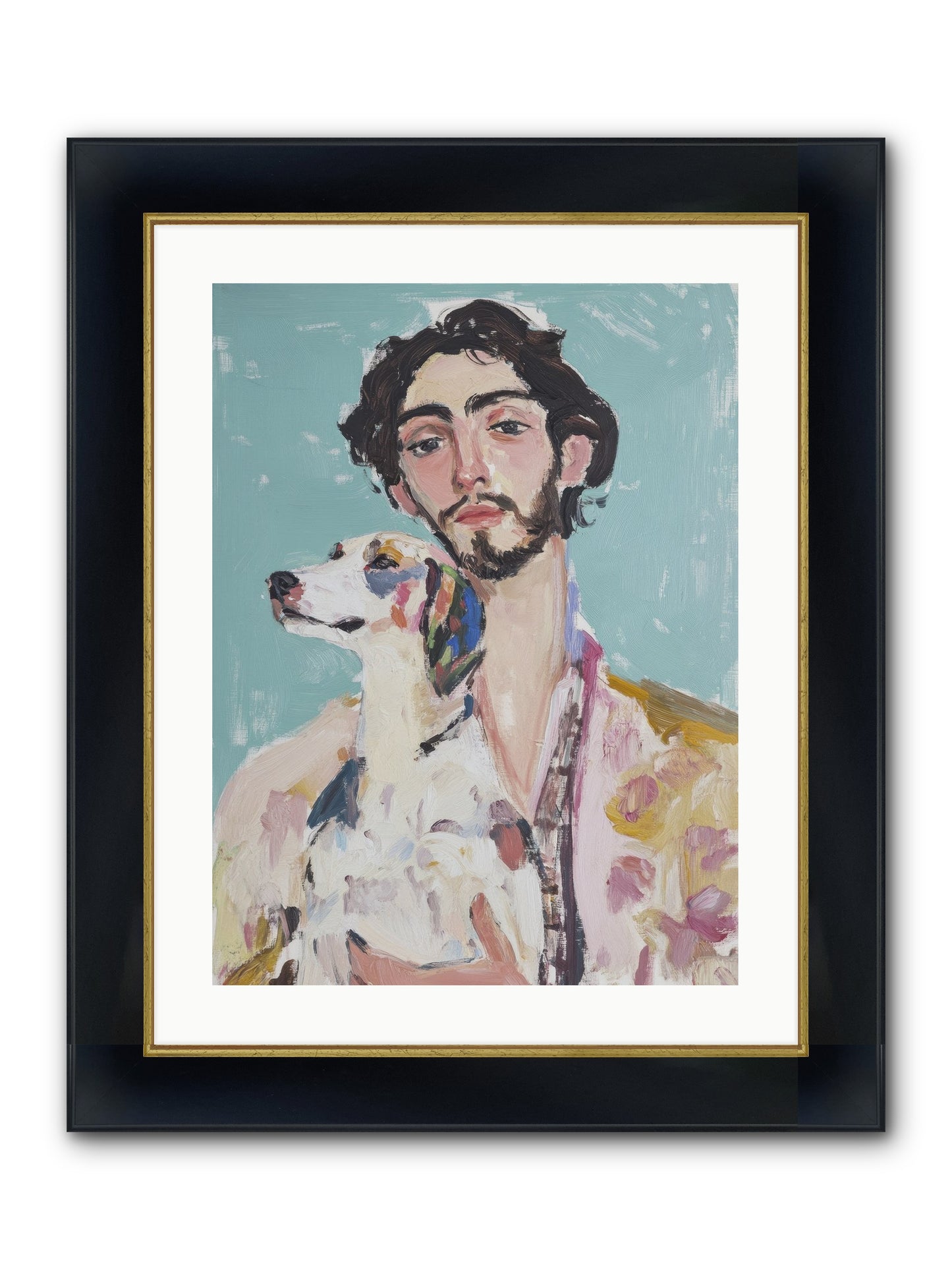 Never Without You Framed Print - Wide Black w/Gold 18x24