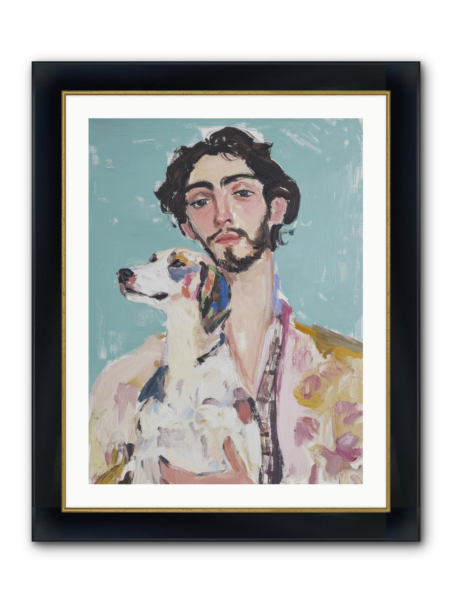 Never Without You Framed Print - Wide Black w/Gold 24x32