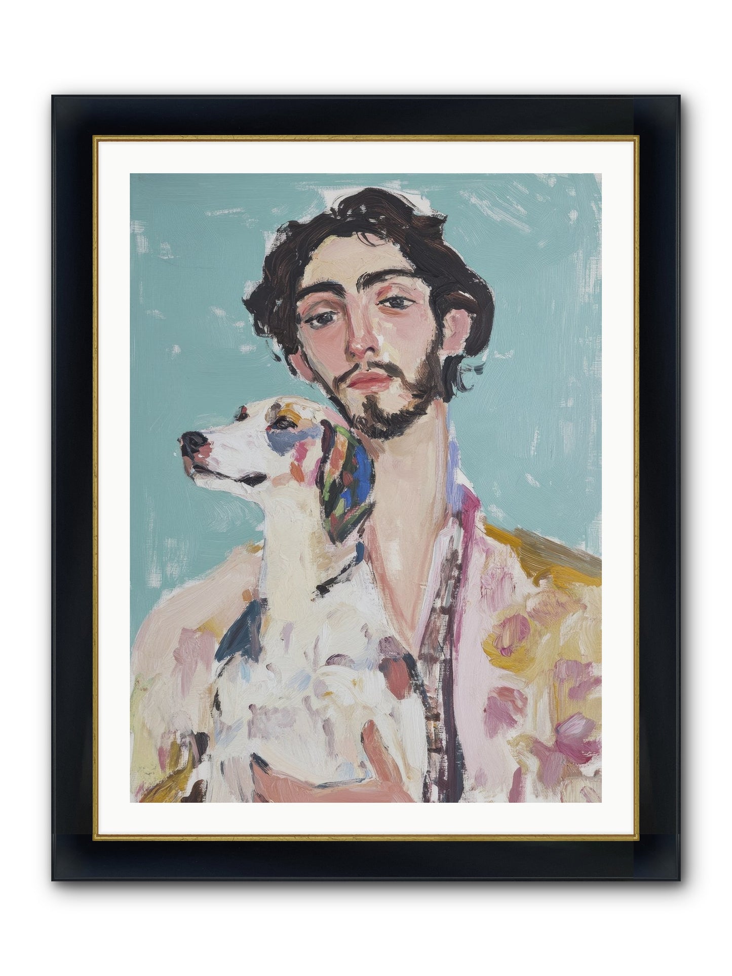 Never Without You Framed Print - Wide Black w/Gold 30x40