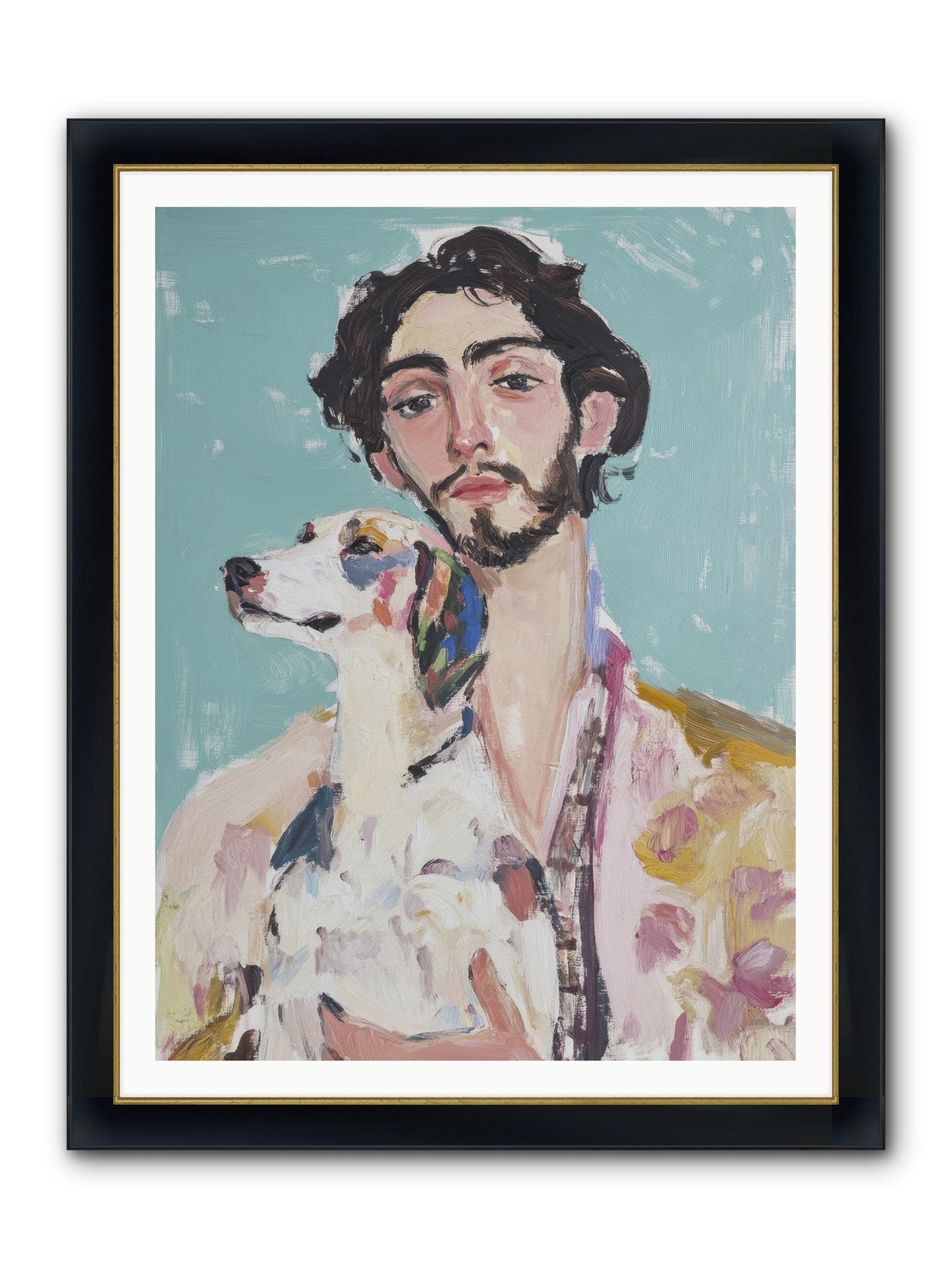 Never Without You Framed Print - Wide Black w/Gold 36x48