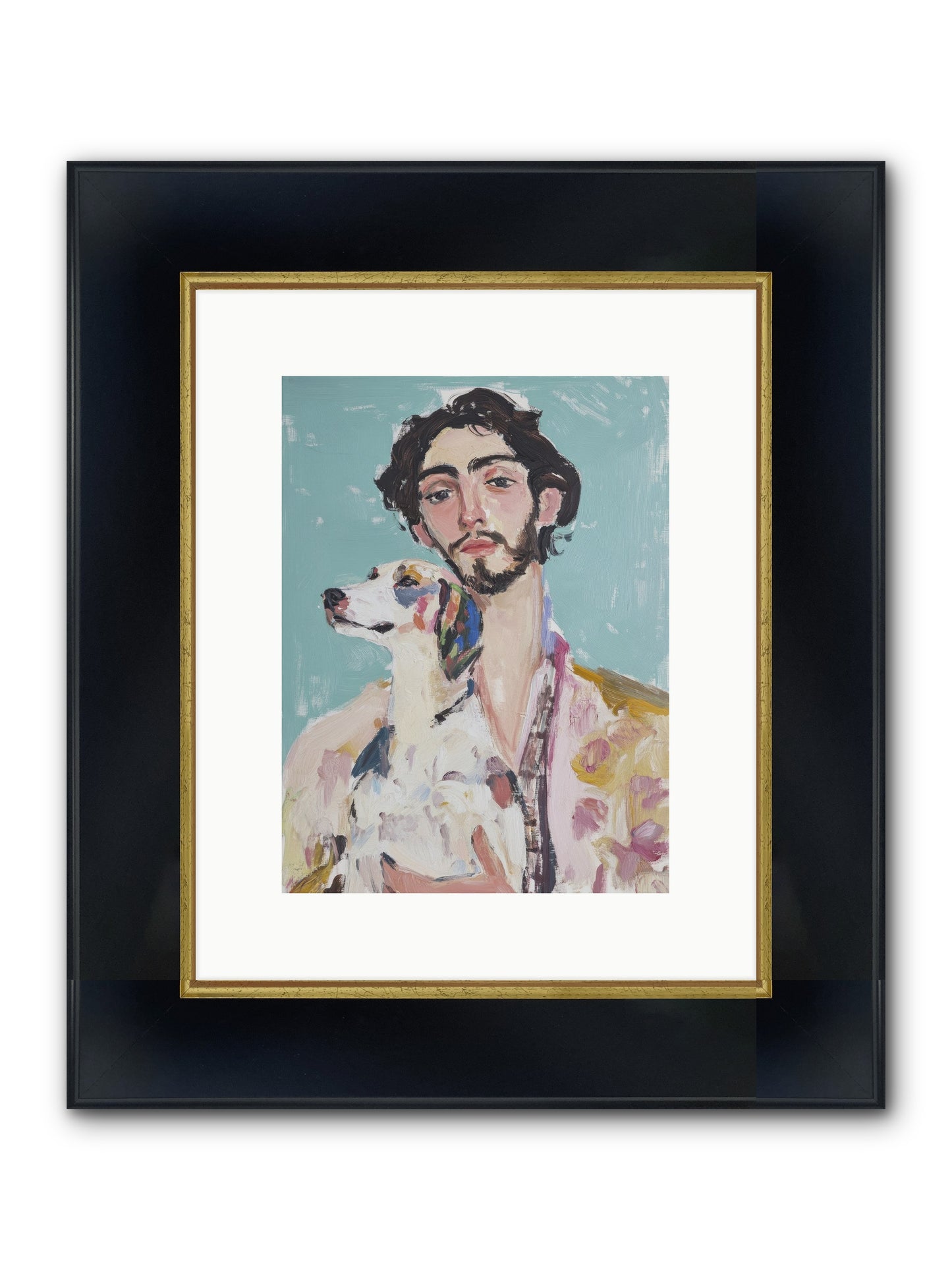 Never Without You Framed Print - Wide Black w/Gold 9x12