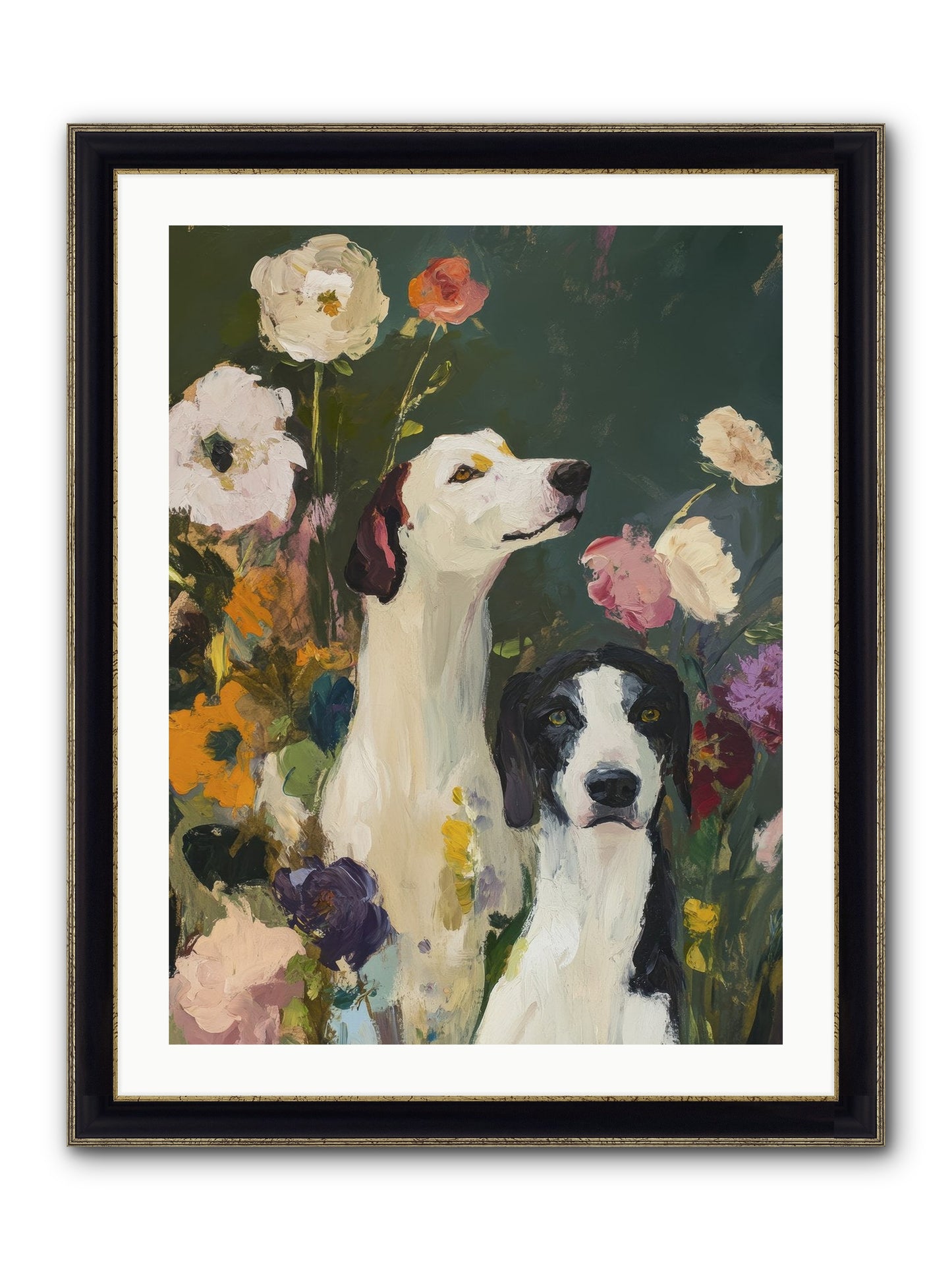 Night Sky Dreams Framed Print - Black & Gold 24x32