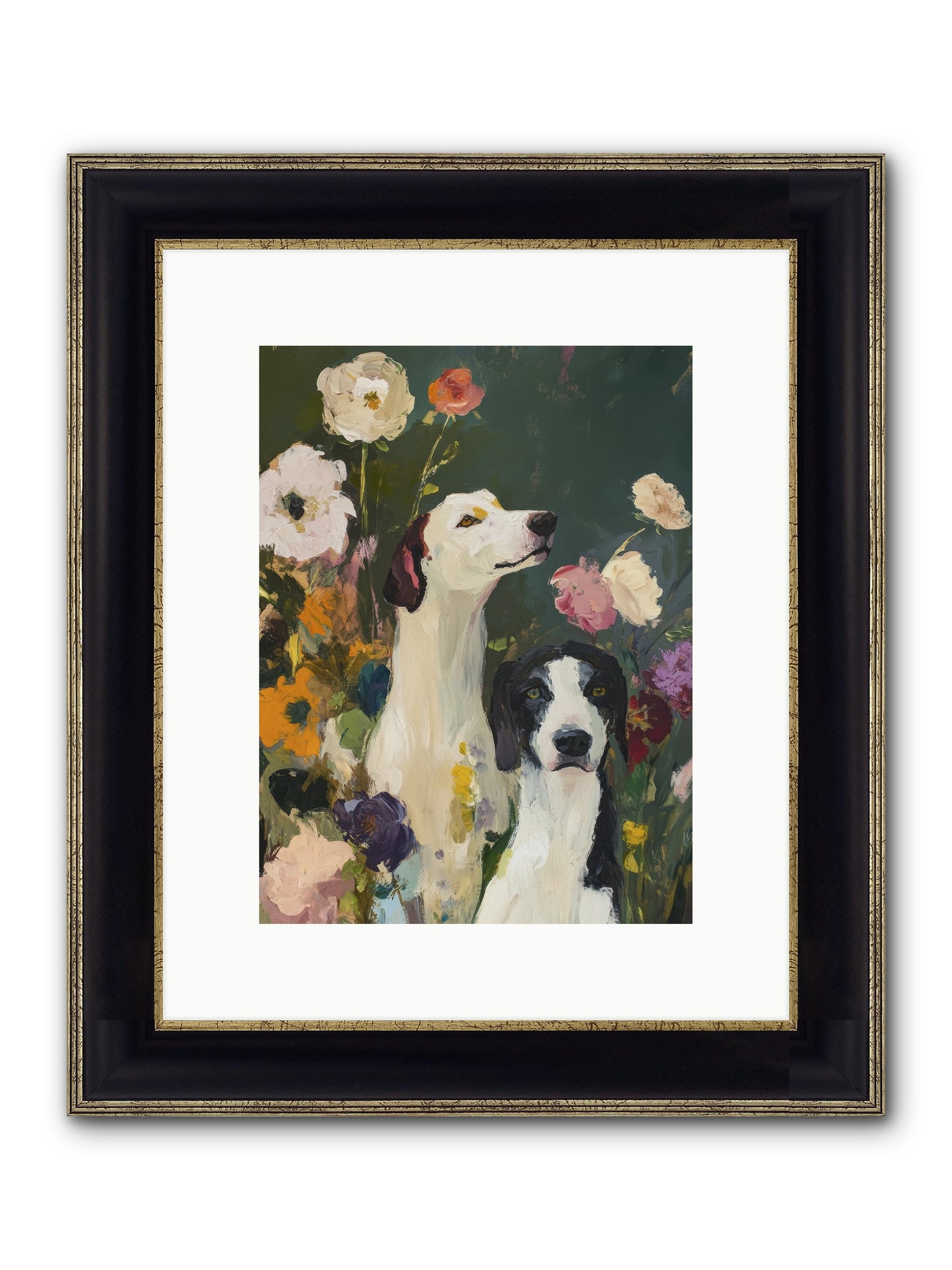 Night Sky Dreams Framed Print - Black & Gold 9x12