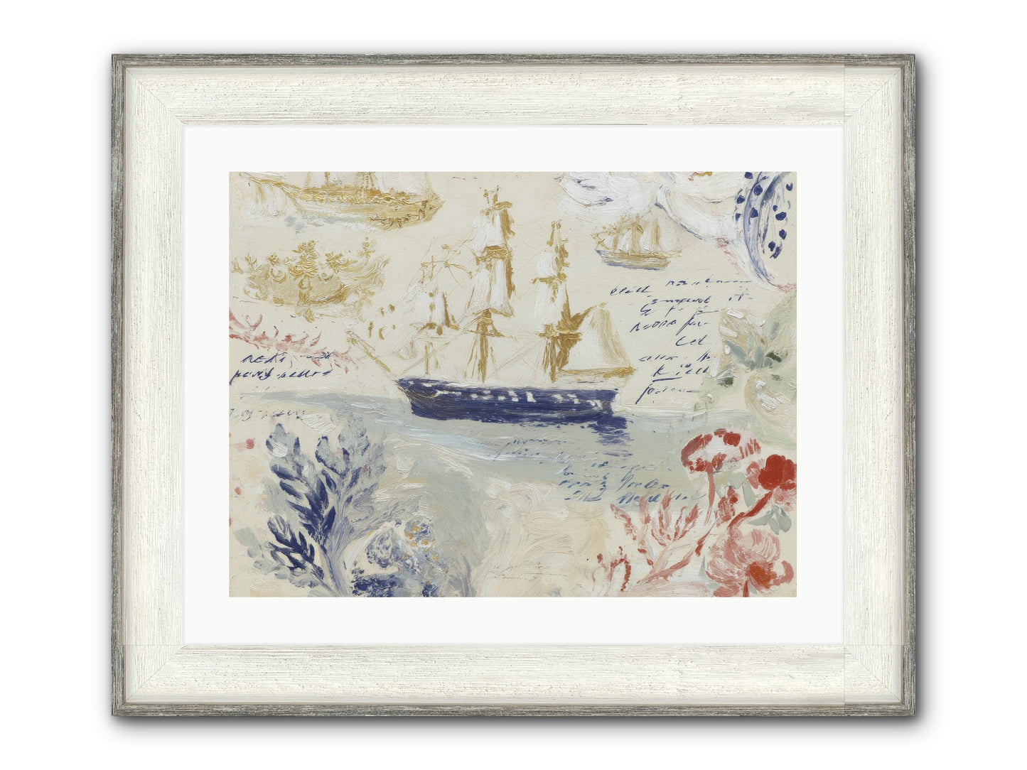 Nightcaps At The Canary Hotel Framed Print - Driftwood White 24x18