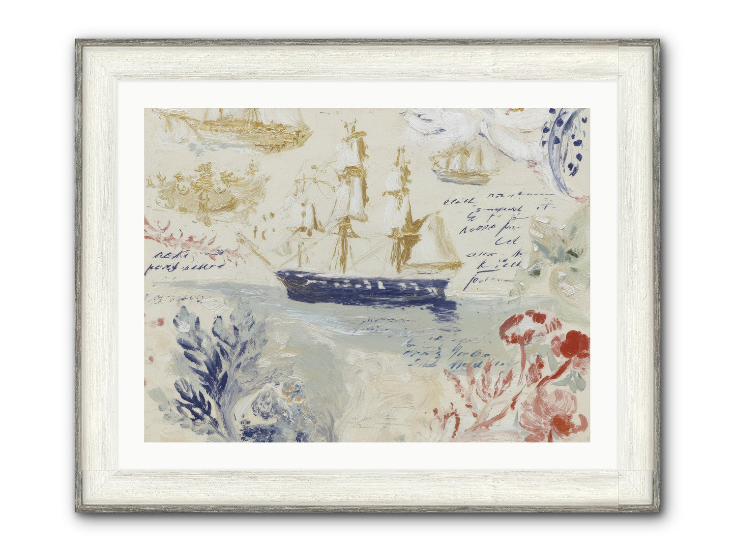 Nightcaps At The Canary Hotel Framed Print - Driftwood White 32x24
