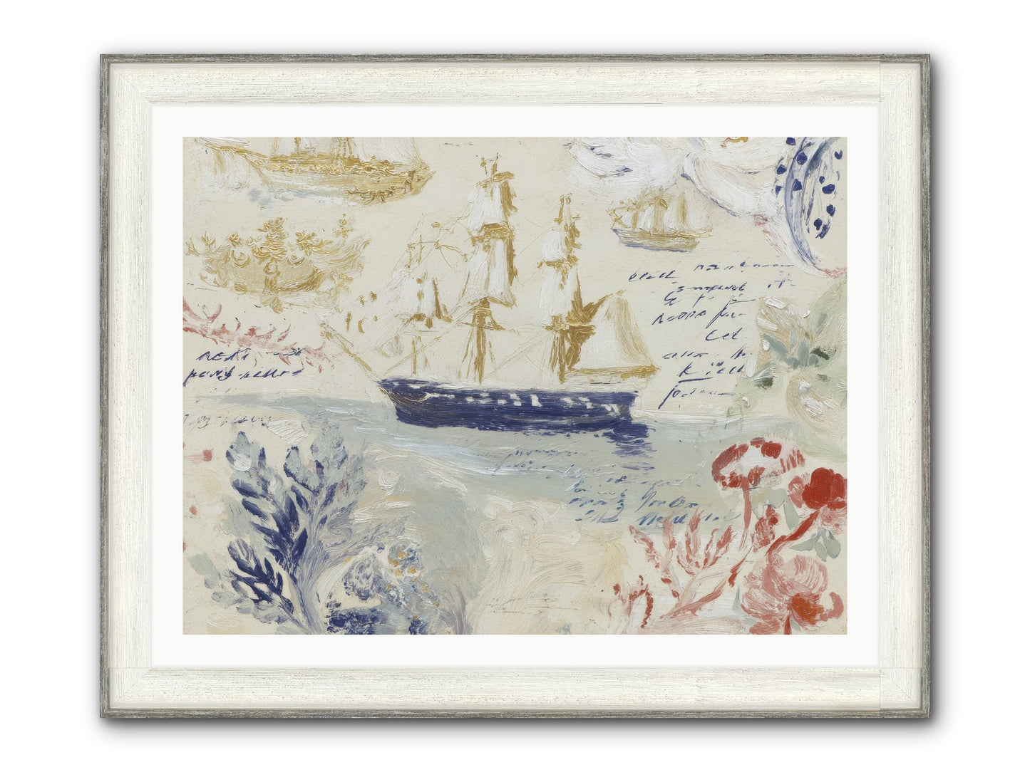 Nightcaps At The Canary Hotel Framed Print - Driftwood White 40x30