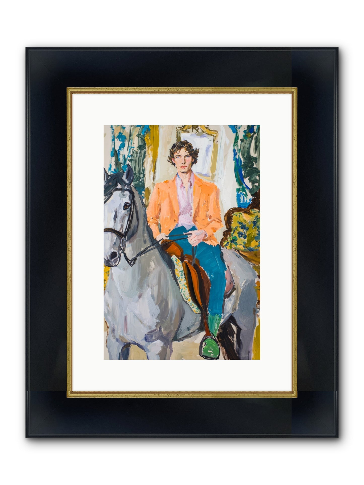 No Hooves In The Hall Framed Print - Wide Black w/Gold 10x15