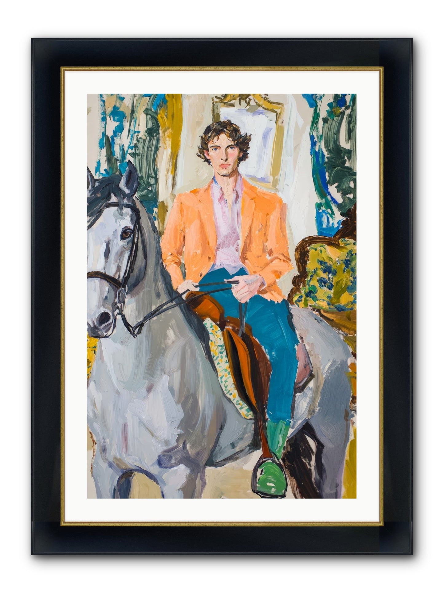No Hooves In The Hall Framed Print - Wide Black w/Gold 24x36