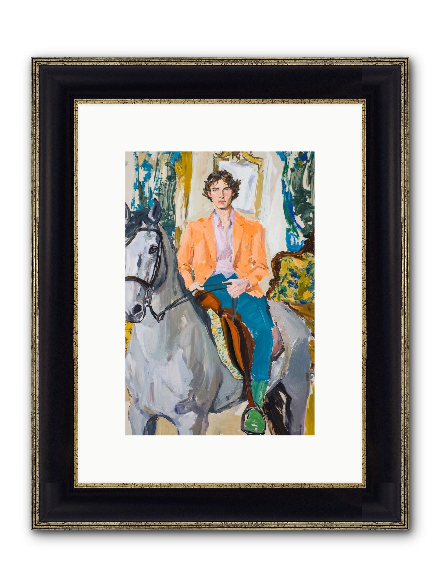 No Hooves In The Hall Framed Print - Black & Gold 8x12