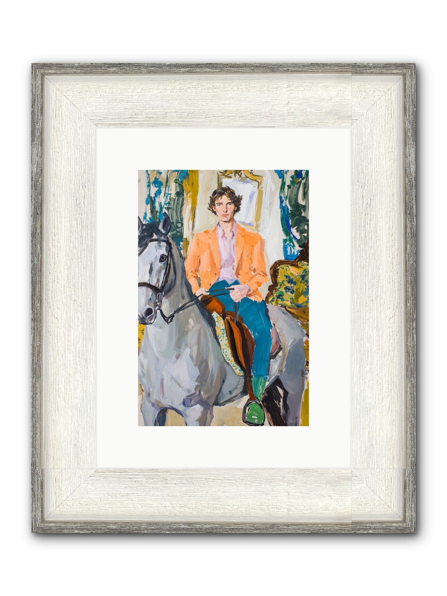 No Hooves In The Hall Framed Print - Driftwood White 8x12