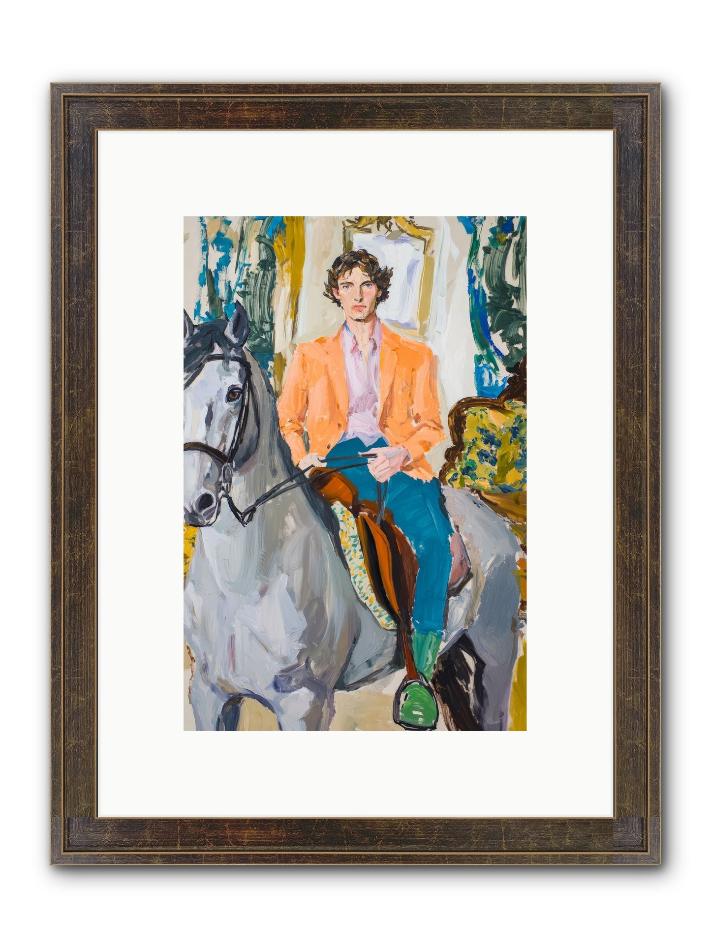 No Hooves In The Hall Framed Print - Slimwoods Black/Gold 8x12