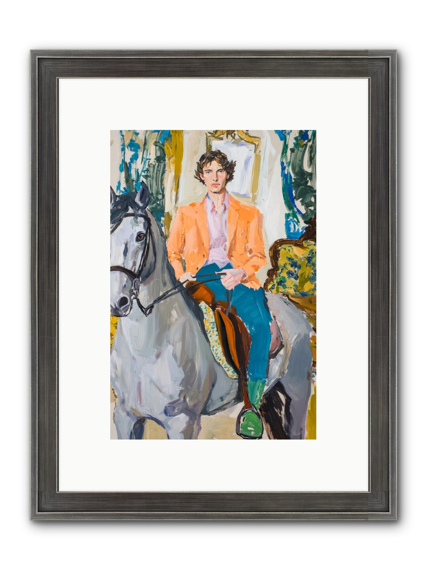 No Hooves In The Hall Framed Print - Slimwoods Black/Silver 8x12