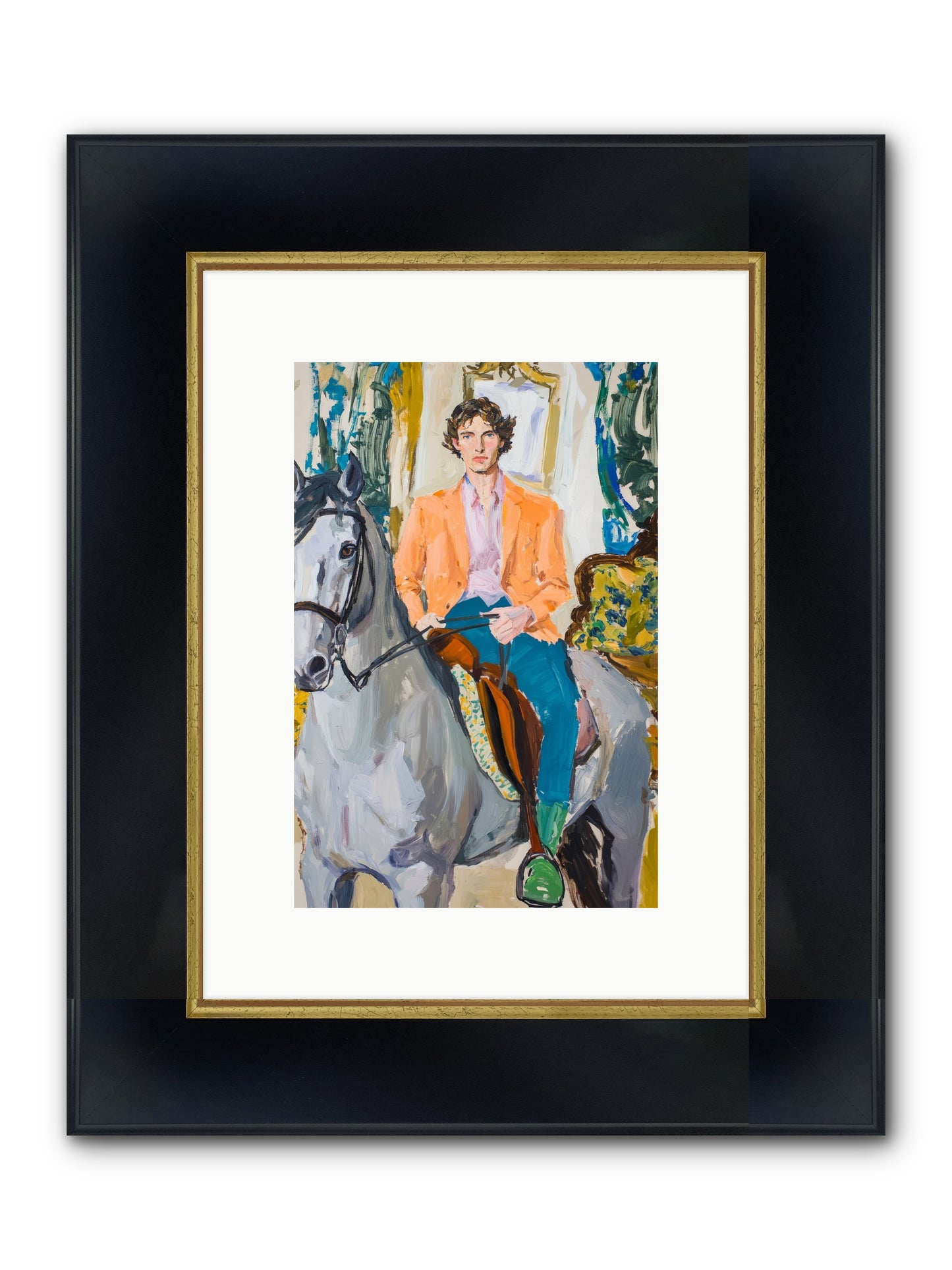 No Hooves In The Hall Framed Print - Wide Black w/Gold 8x12