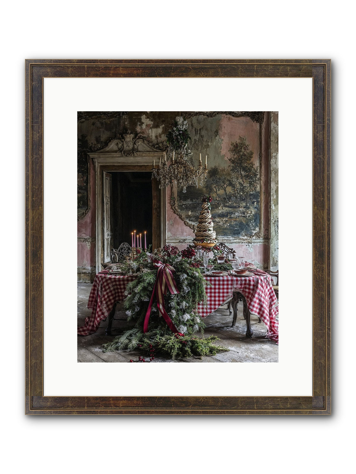 Noël À La Française Framed Print - Slimwoods Black/Gold 12x15