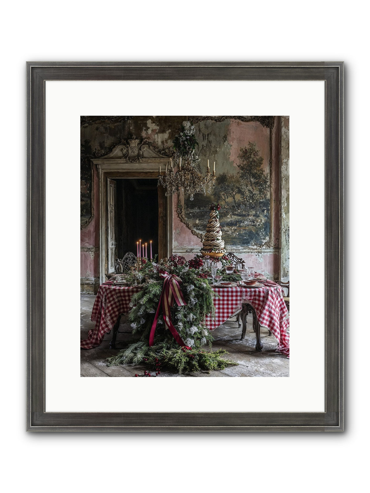 Noël À La Française Framed Print - Slimwoods Black/Silver 12x15
