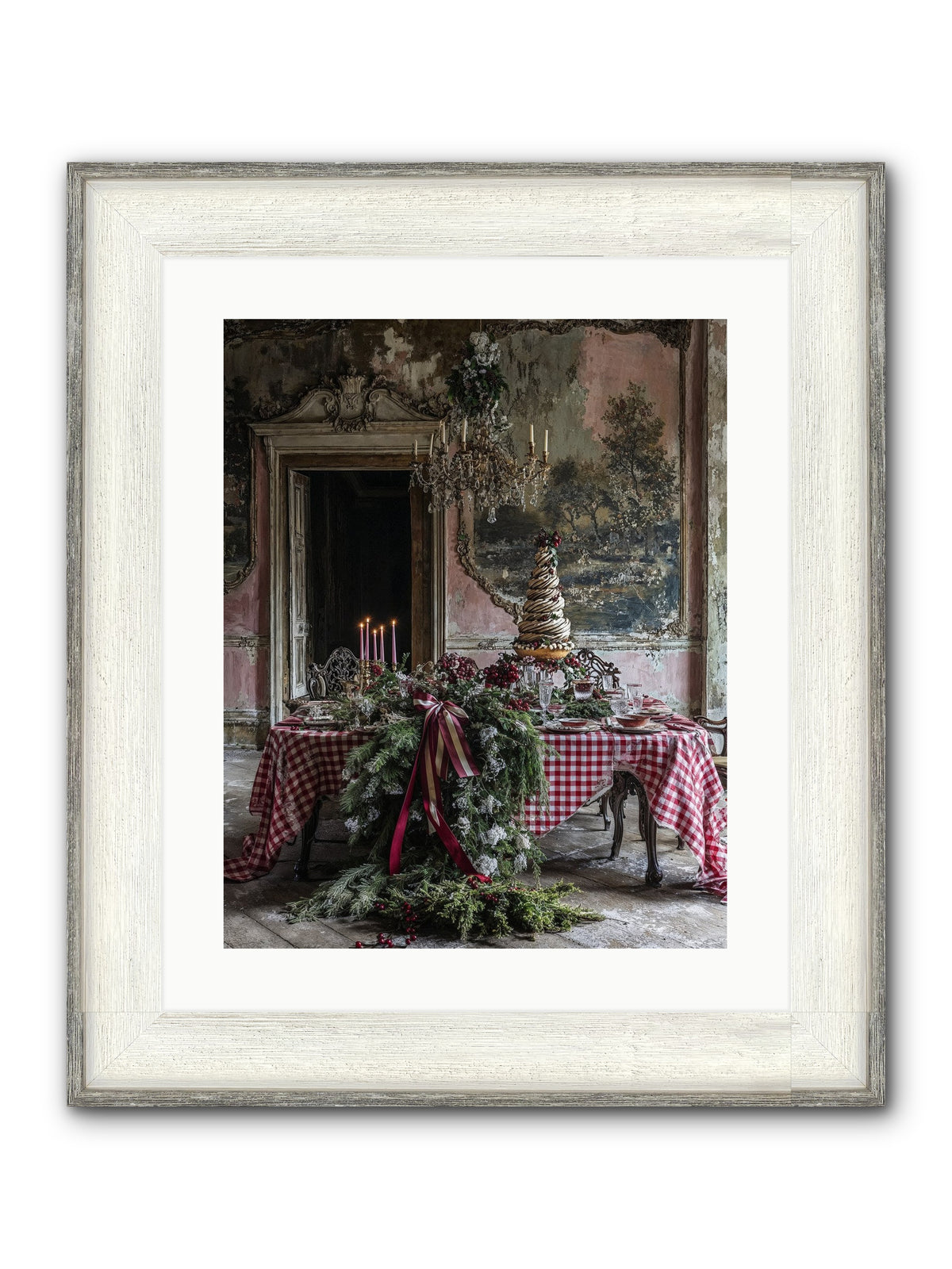 Noël À La Française Framed Print - Driftwood White 16x20