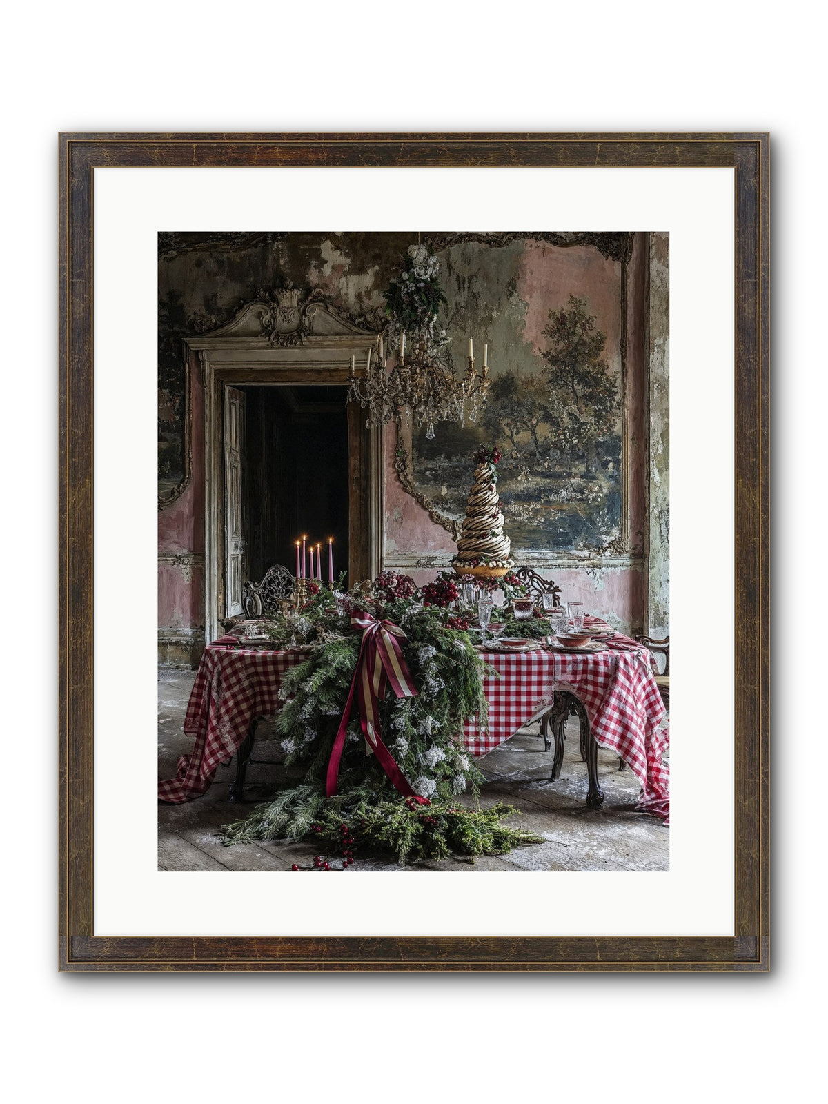 Noël À La Française Framed Print - Slimwoods Black/Gold 16x20