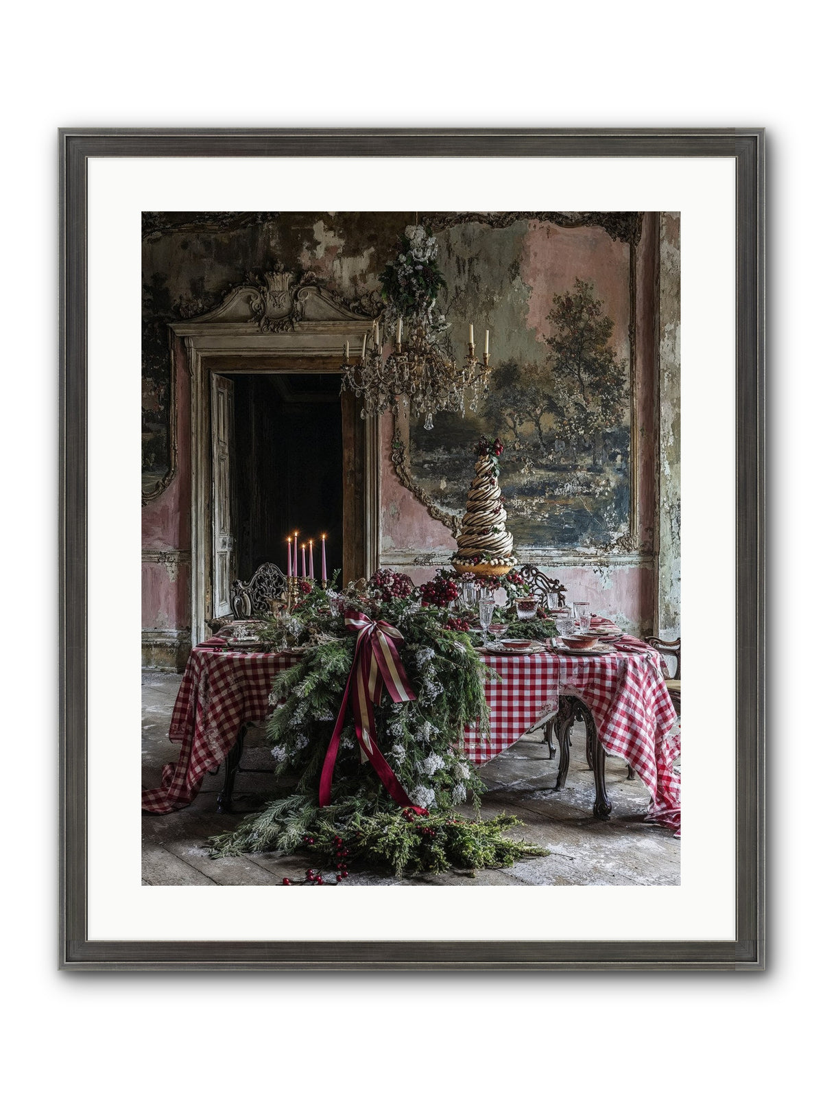 Noël À La Française Framed Print - Slimwoods Black/Silver 20x25