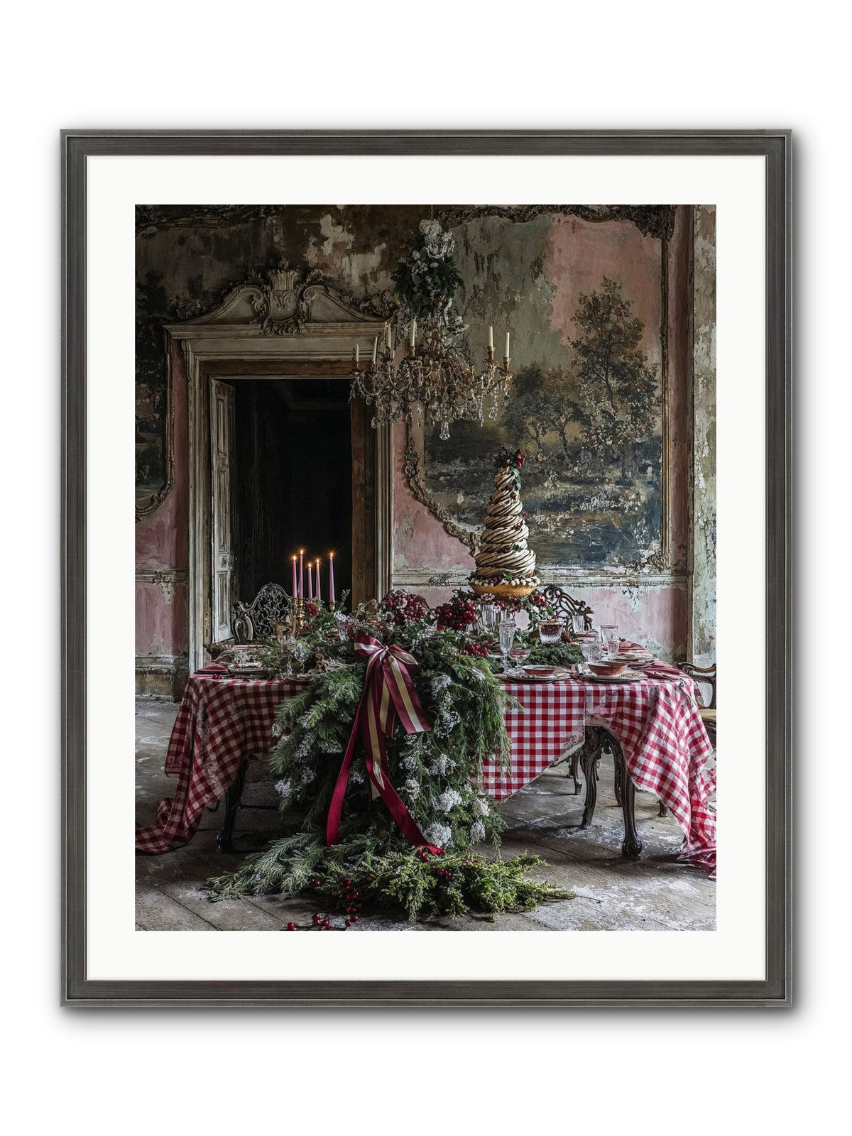 Noël À La Française Framed Print - Slimwoods Black/Silver 24x30