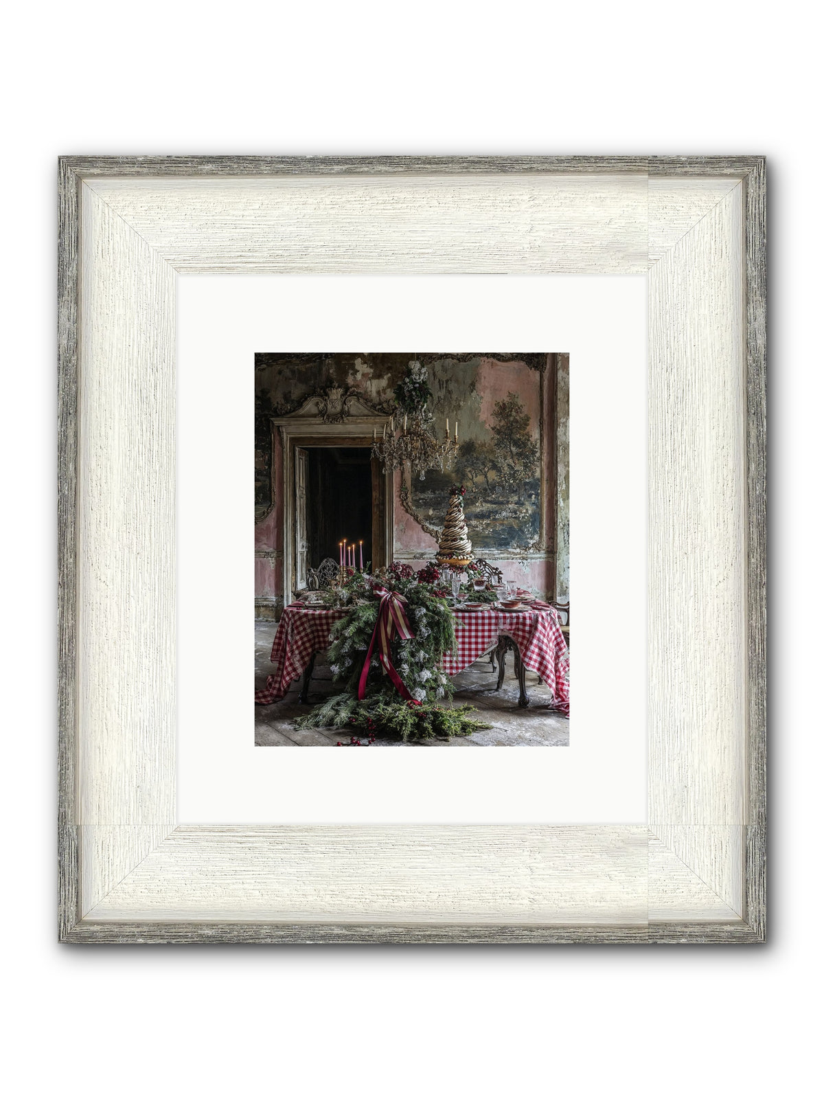 Noël À La Française Framed Print - Driftwood White 8x10