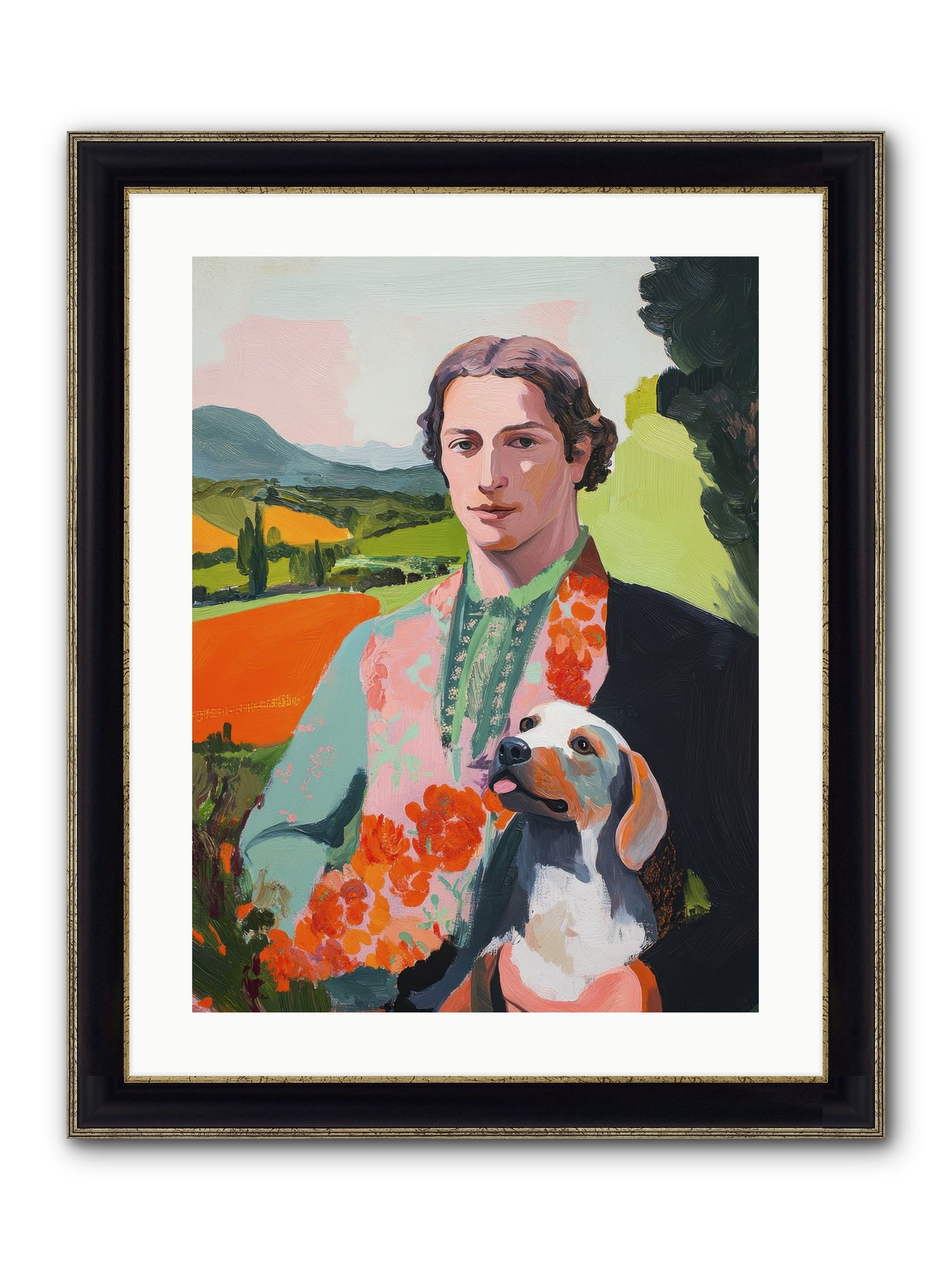 Noble Heart Tender Framed Print - Black & Gold 18x24
