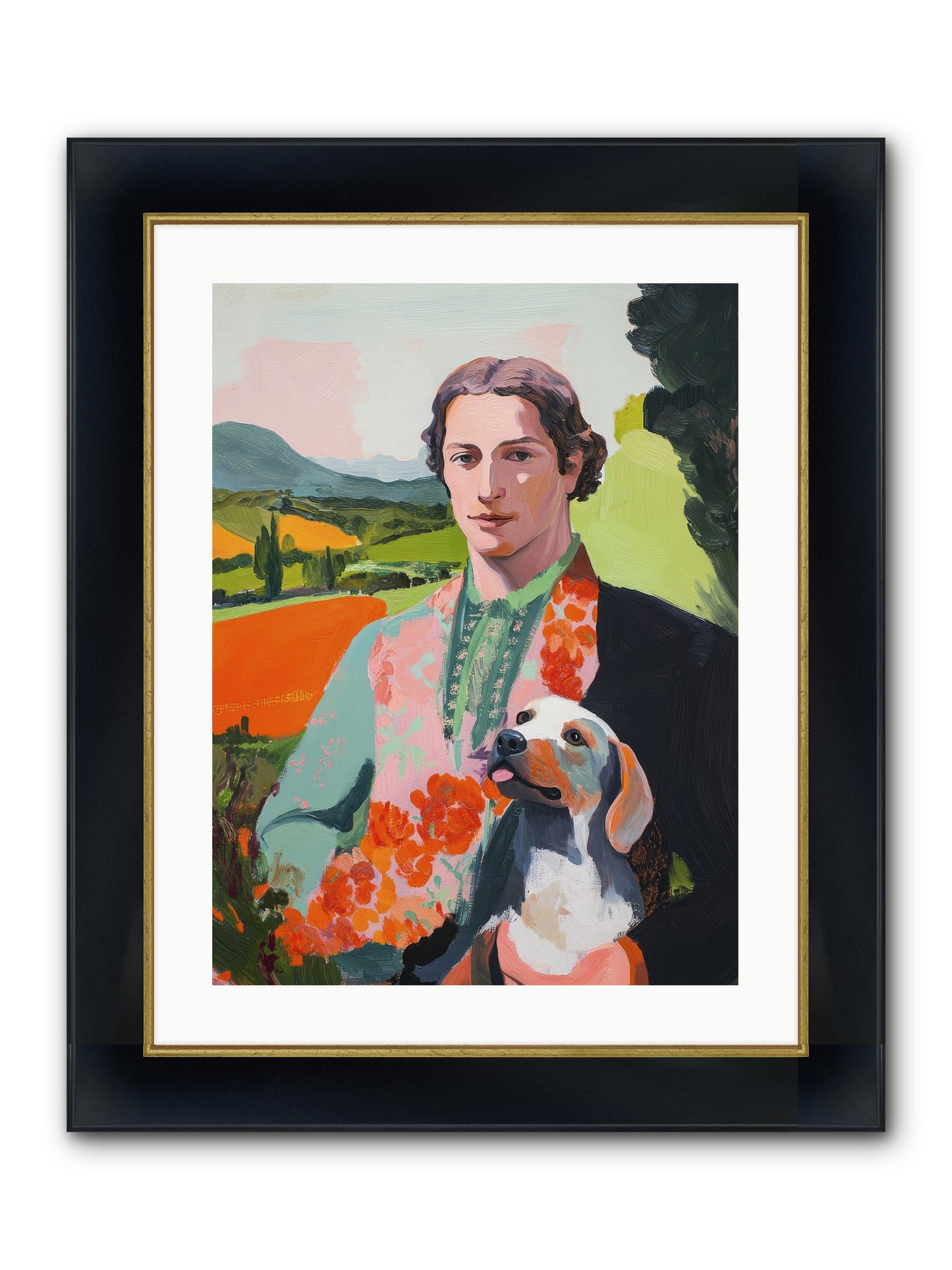 Noble Heart Tender Framed Print - Wide Black w/Gold 18x24
