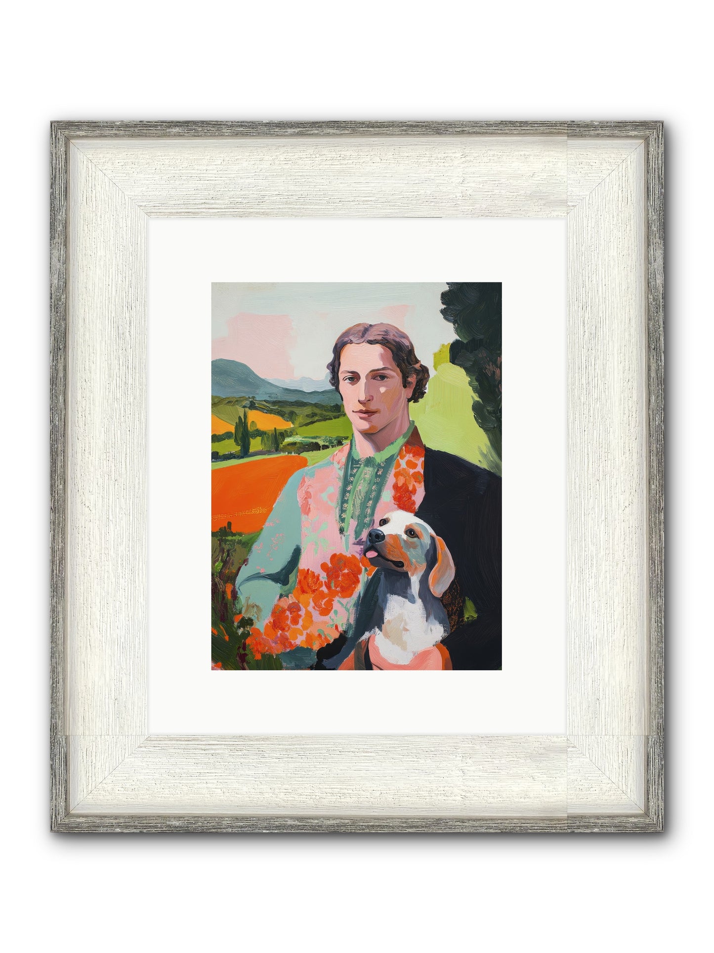 Noble Heart Tender Framed Print - Driftwood White 9x12