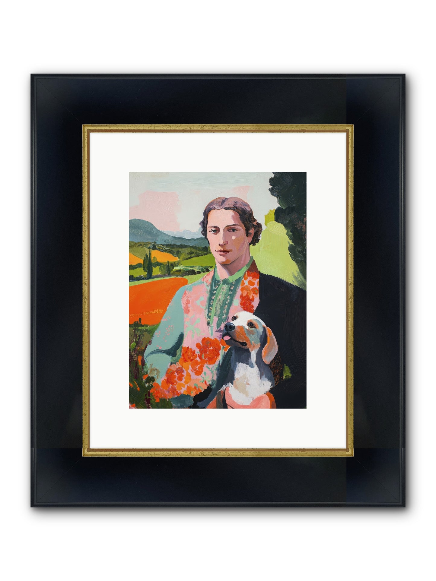 Noble Heart Tender Framed Print - Wide Black w/Gold 9x12