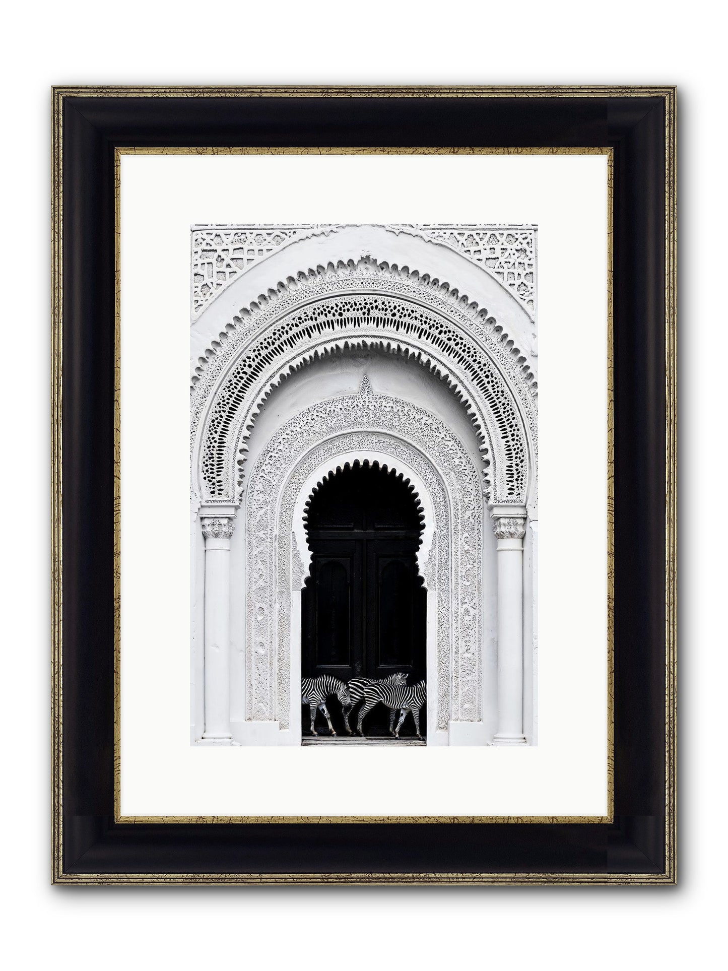 Nomad's Note Framed Print - Black & Gold 10x15