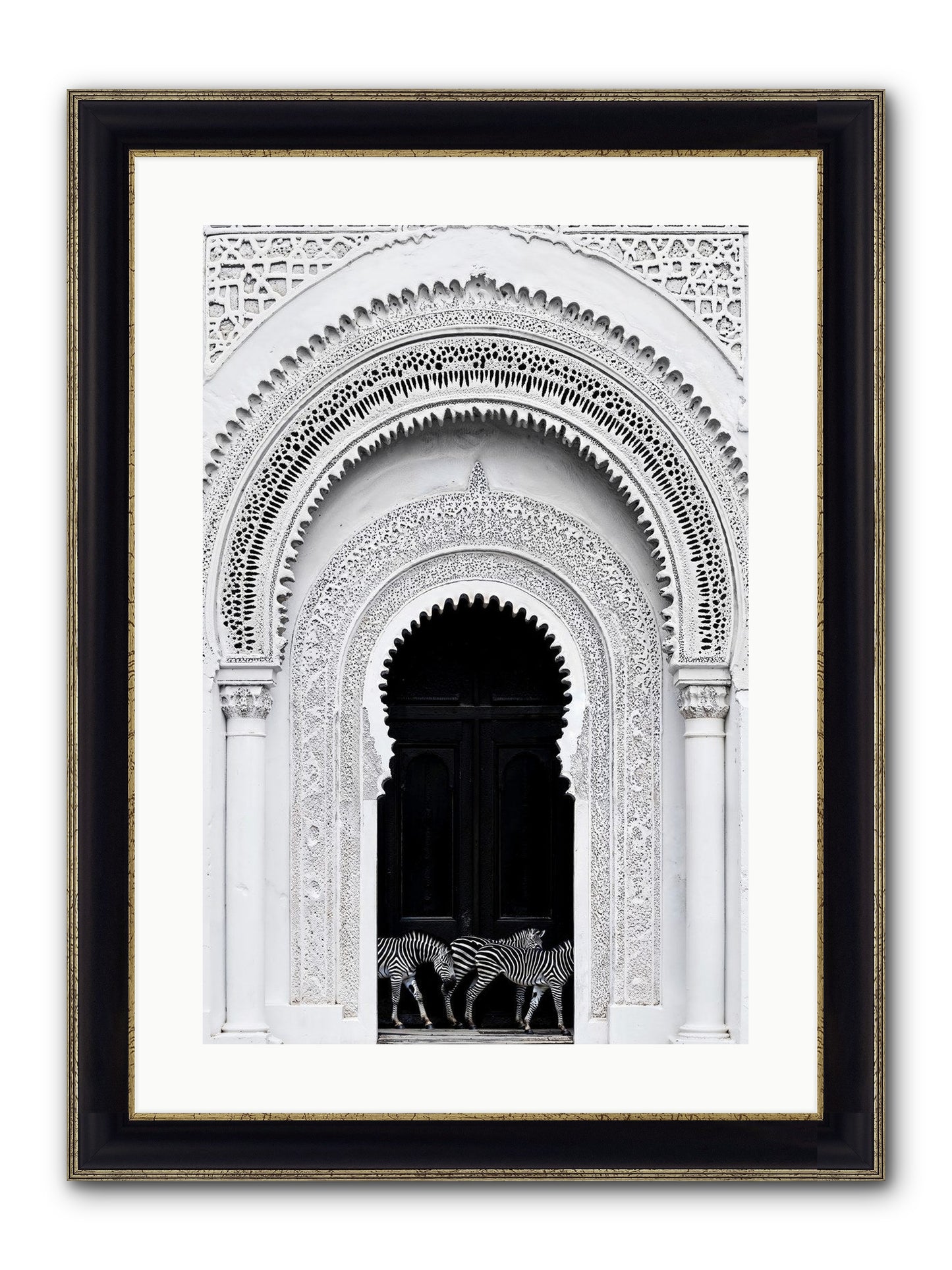 Nomad's Note Framed Print - Black & Gold 16x24