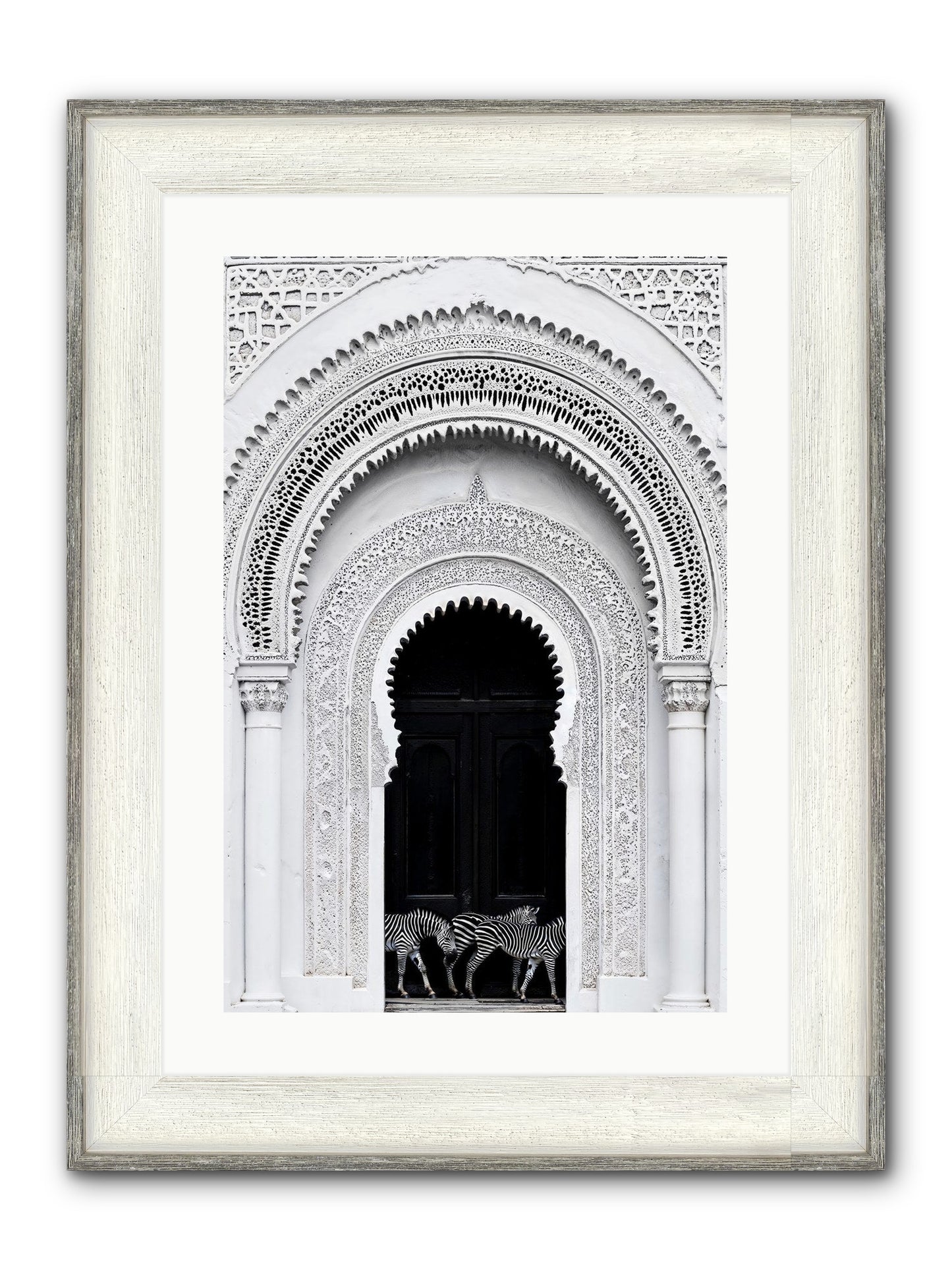Nomad's Note Framed Print - Driftwood White 16x24