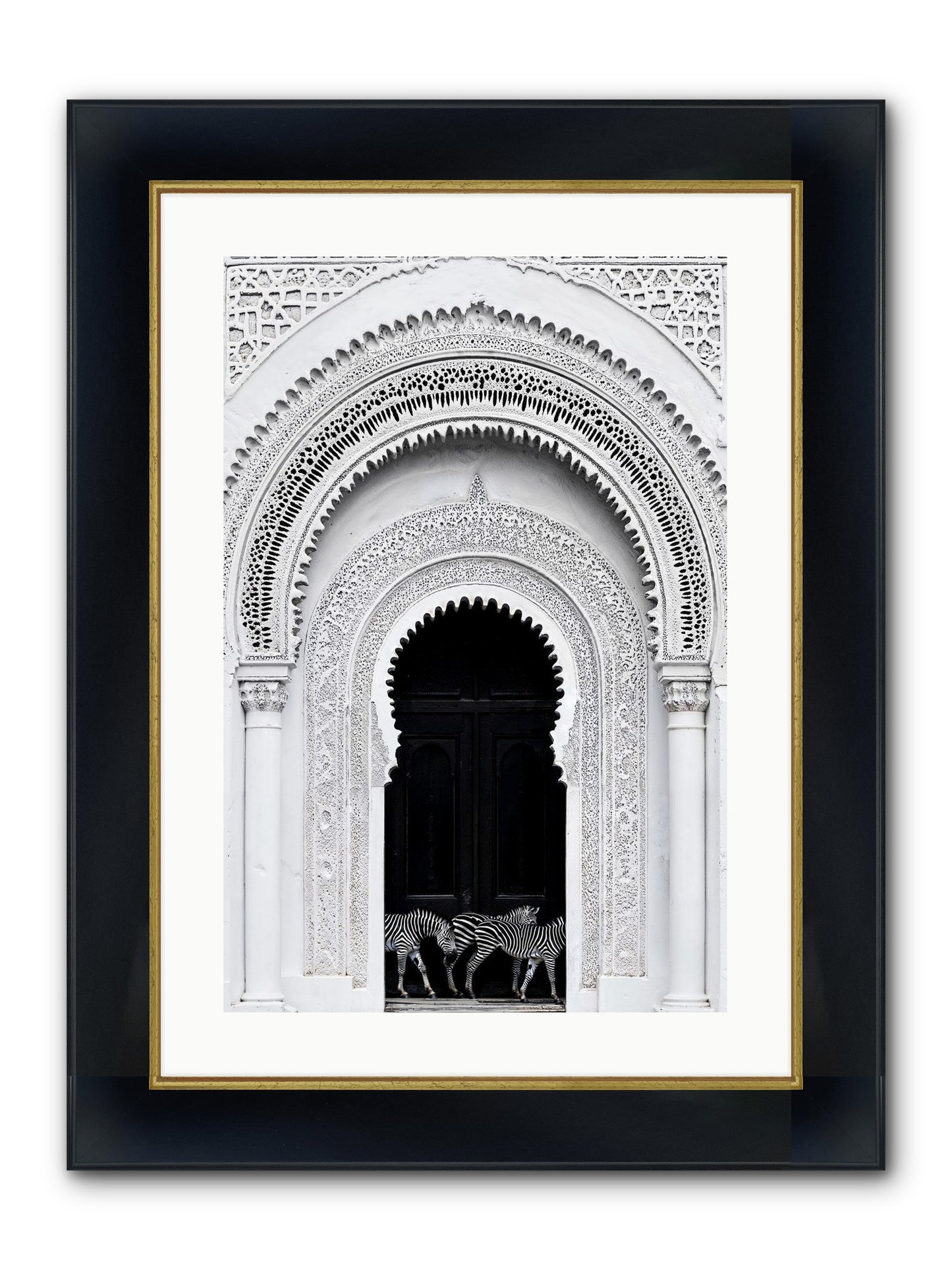 Nomad's Note Framed Print - Wide Black w/Gold 16x24