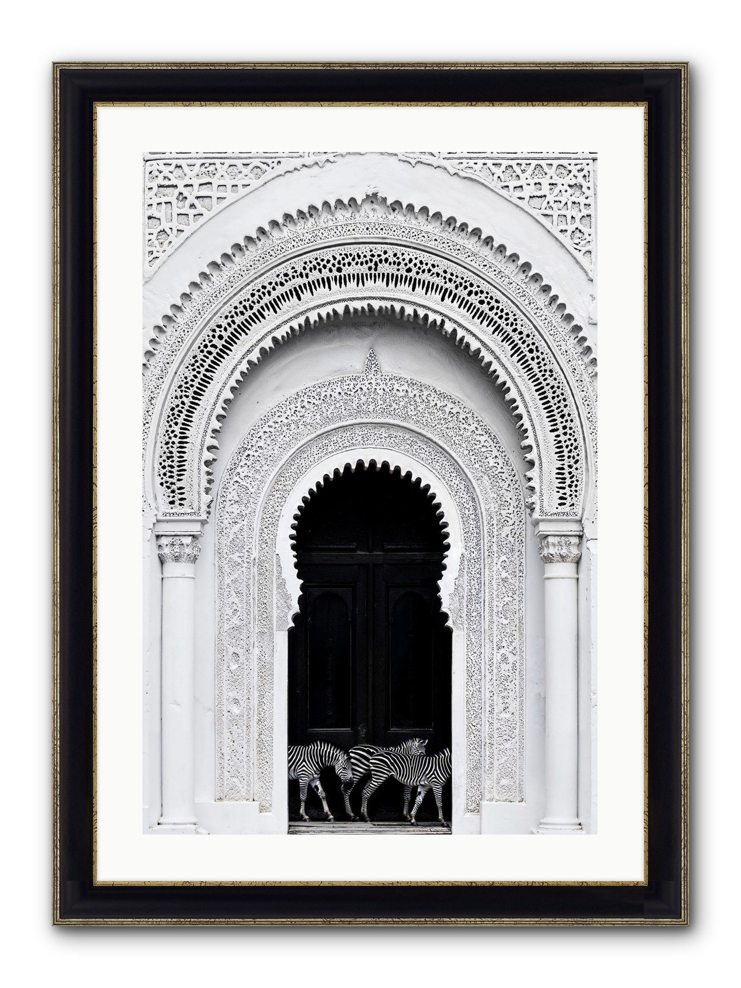 Nomad's Note Framed Print - Black & Gold 20x30