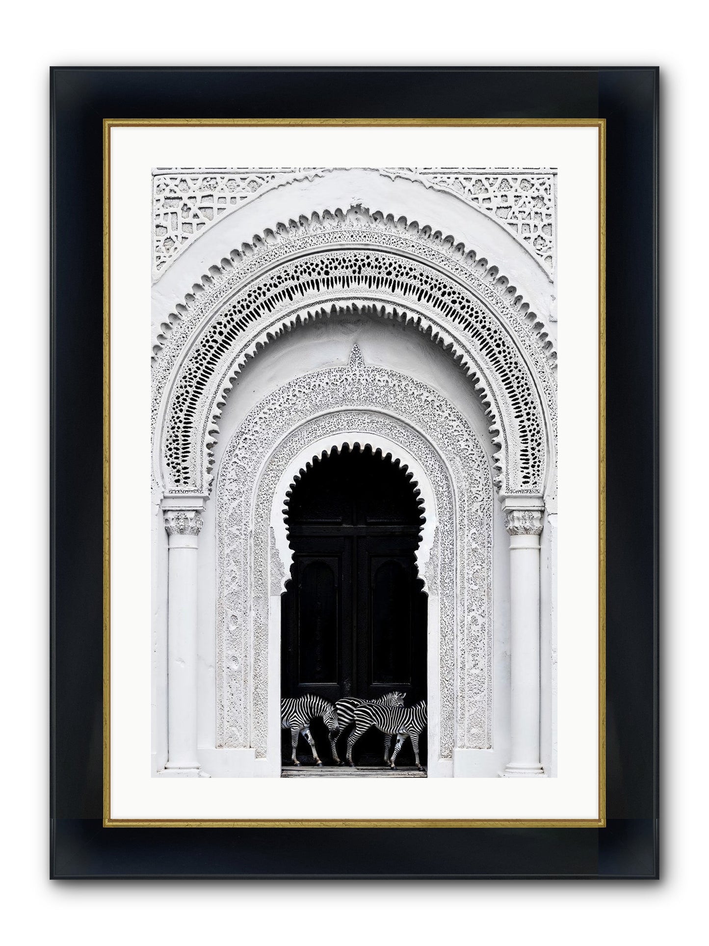 Nomad's Note Framed Print - Wide Black w/Gold 20x30