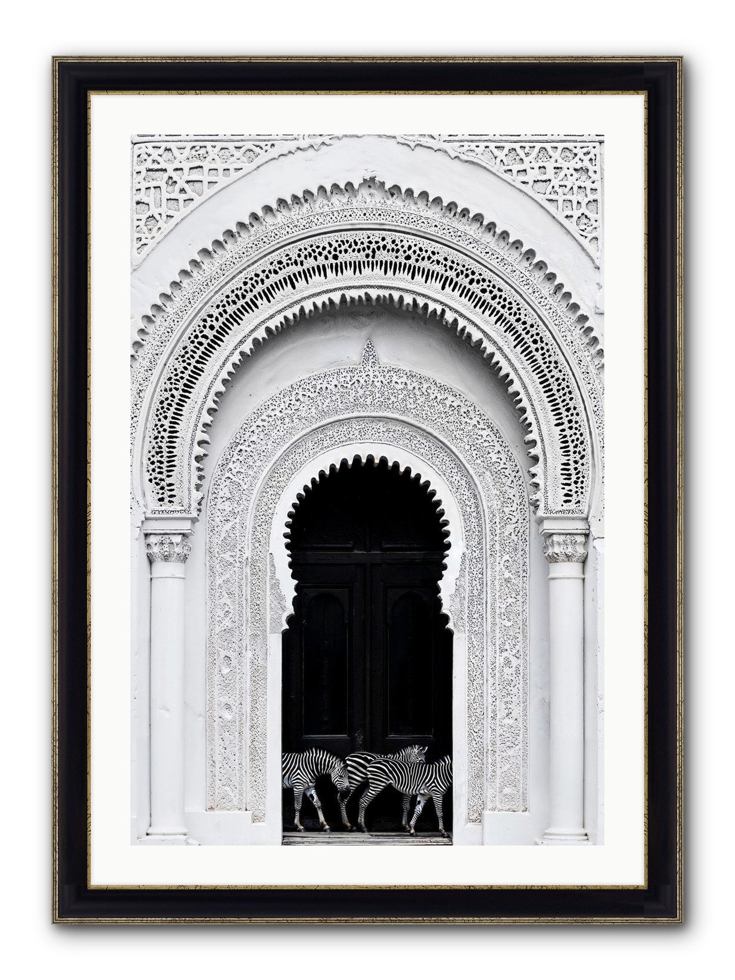 Nomad's Note Framed Print - Black & Gold 24x36