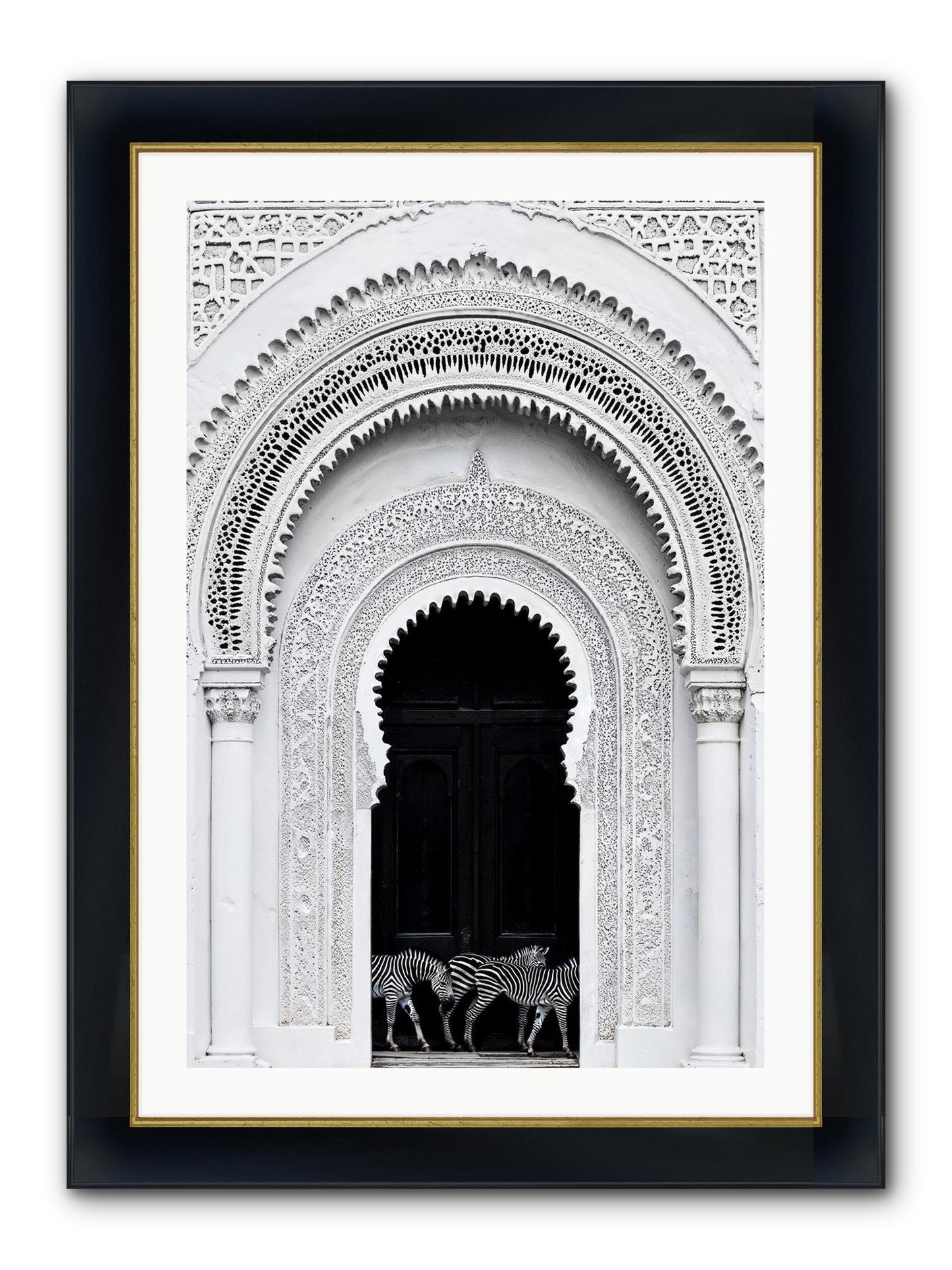 Nomad's Note Framed Print - Wide Black w/Gold 24x36