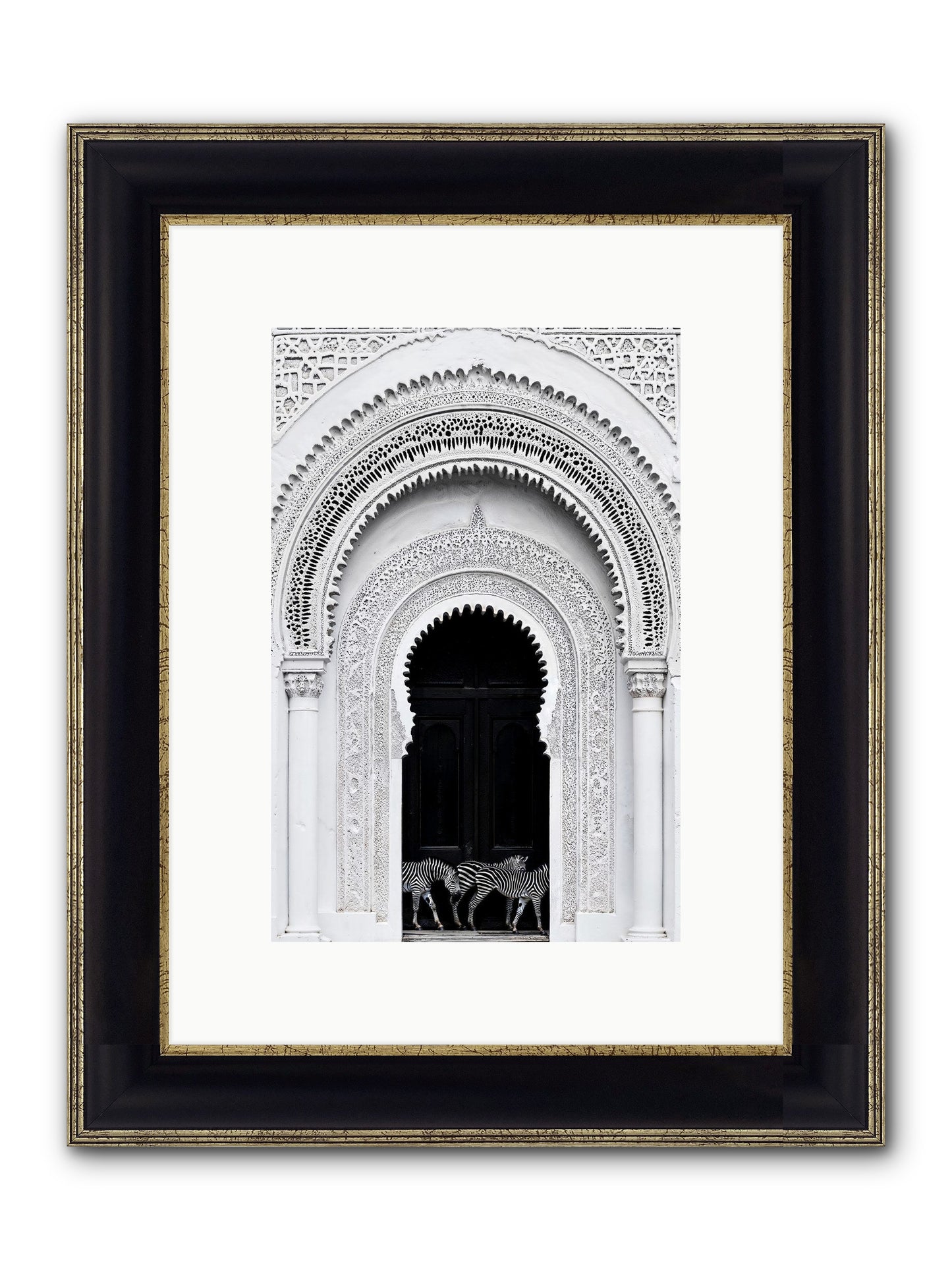 Nomad's Note Framed Print - Black & Gold 8x12