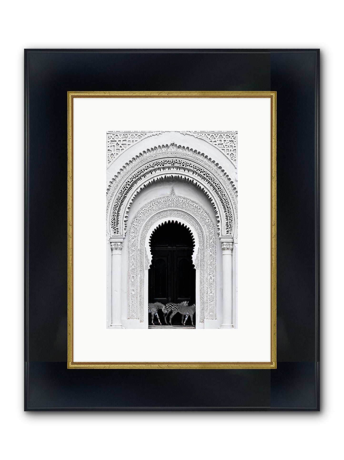 Nomad's Note Framed Print - Wide Black w/Gold 8x12