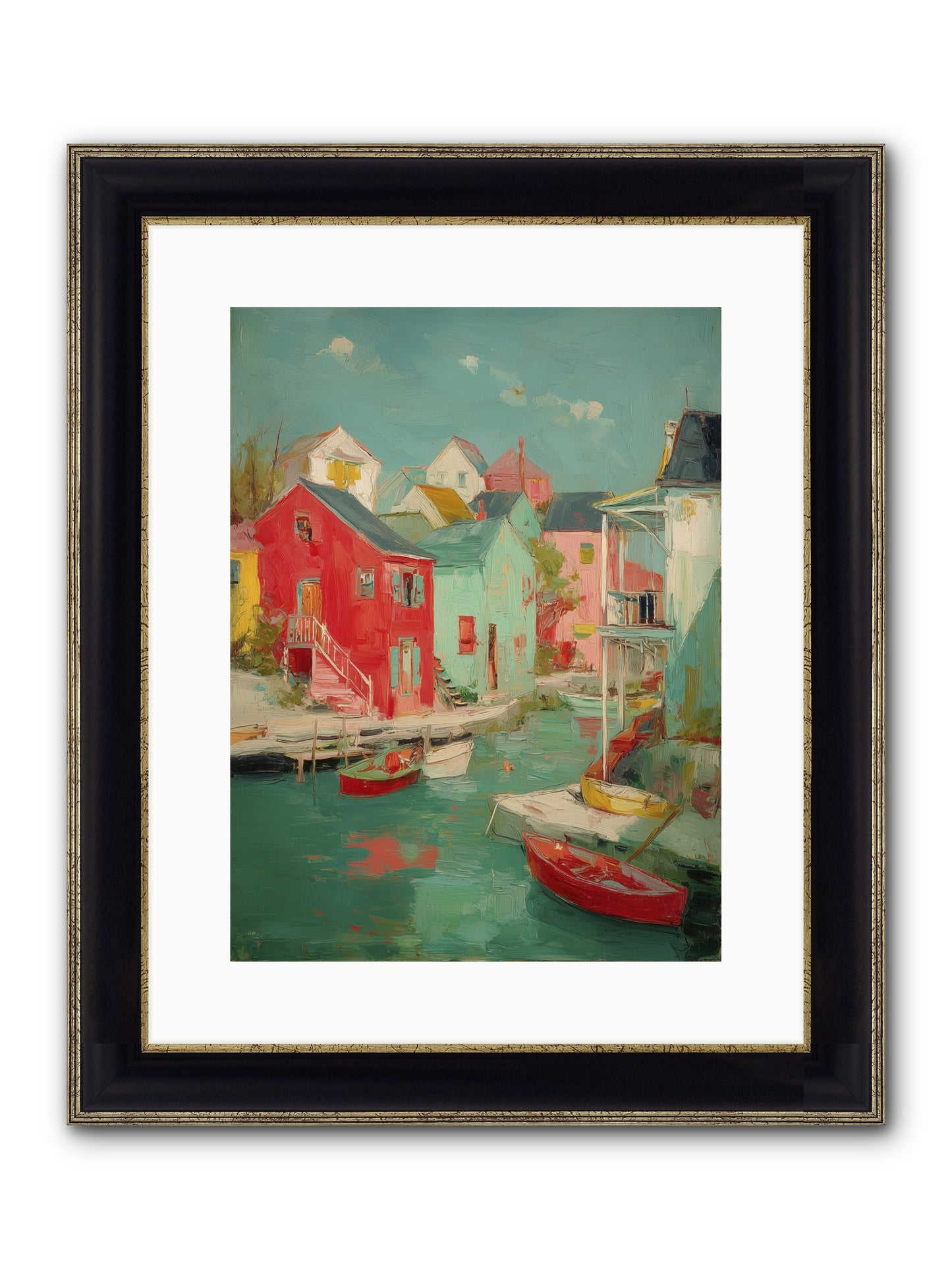 Norman Coast Dreams Framed Print - Black & Gold 12x16