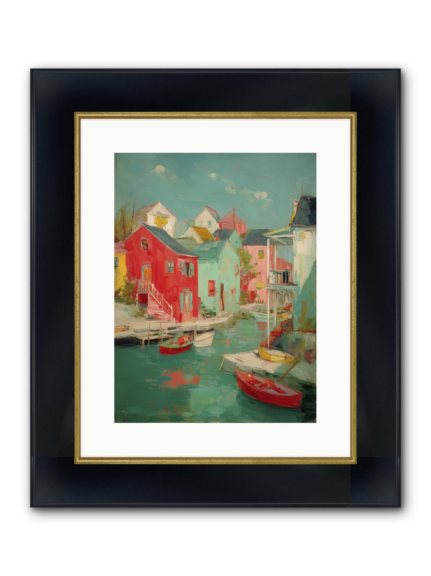 Norman Coast Dreams Framed Print - Wide Black w/Gold 12x16