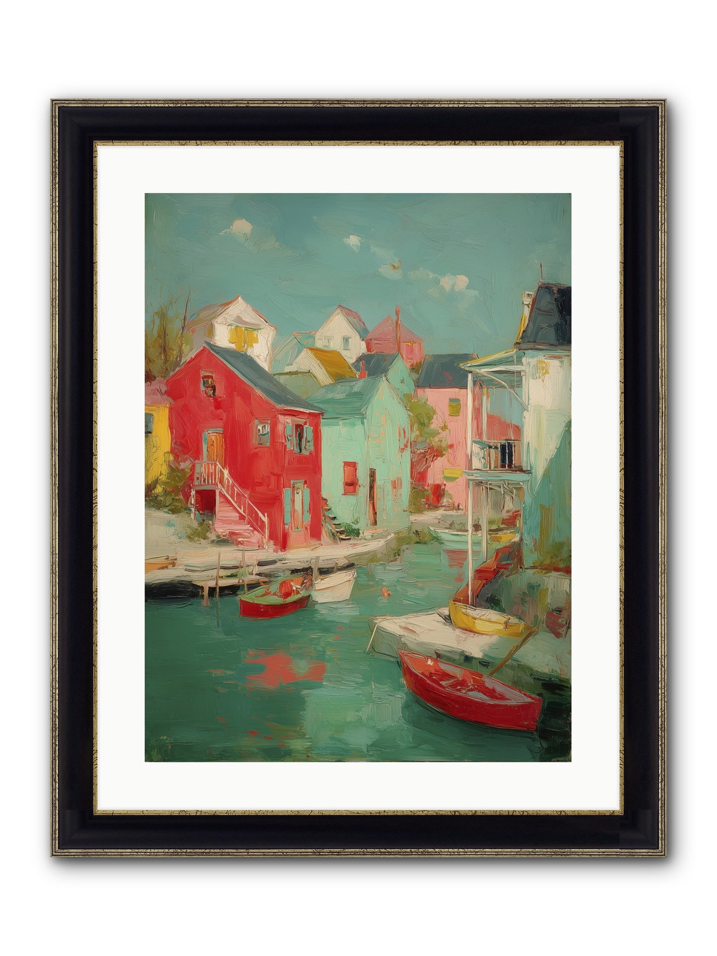 Norman Coast Dreams Framed Print - Black & Gold 18x24