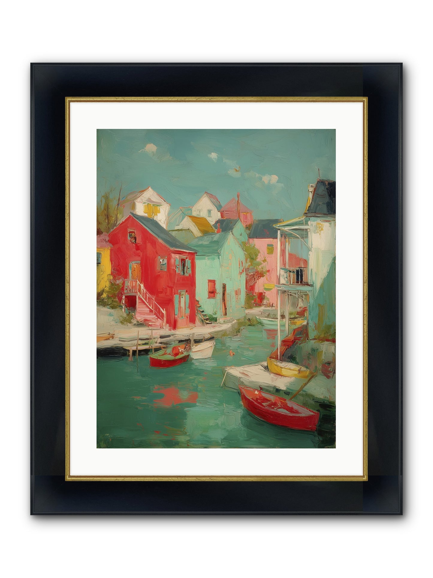 Norman Coast Dreams Framed Print - Wide Black w/Gold 18x24
