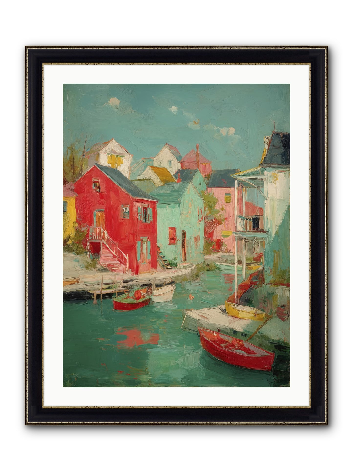 Norman Coast Dreams Framed Print - Black & Gold 24x32