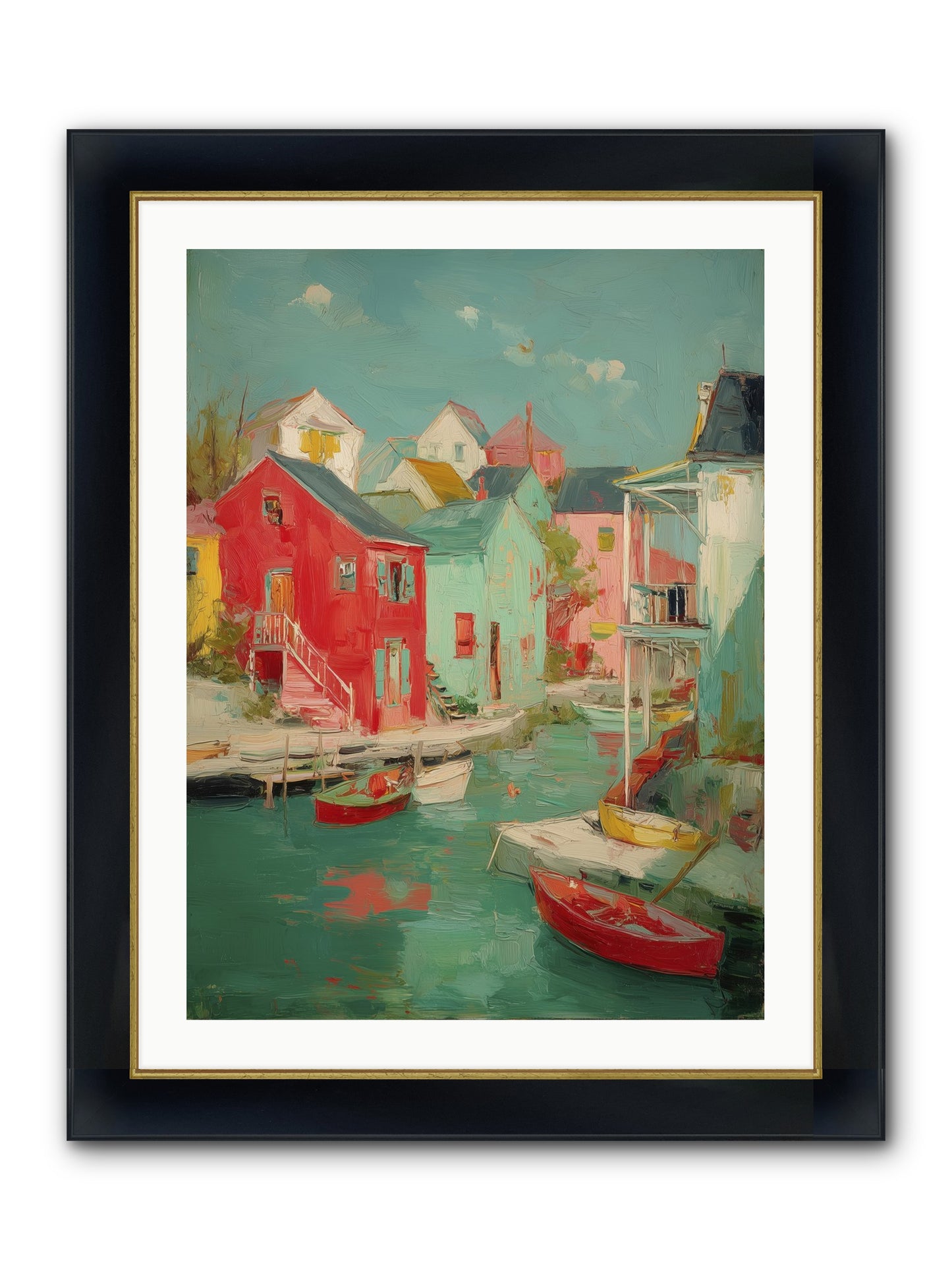Norman Coast Dreams Framed Print - Wide Black w/Gold 24x32
